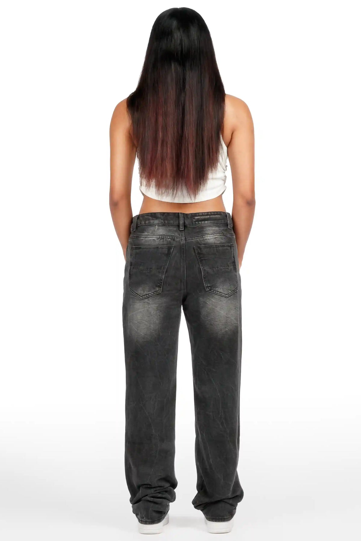 Aviana Grey Baggy Fit Jean