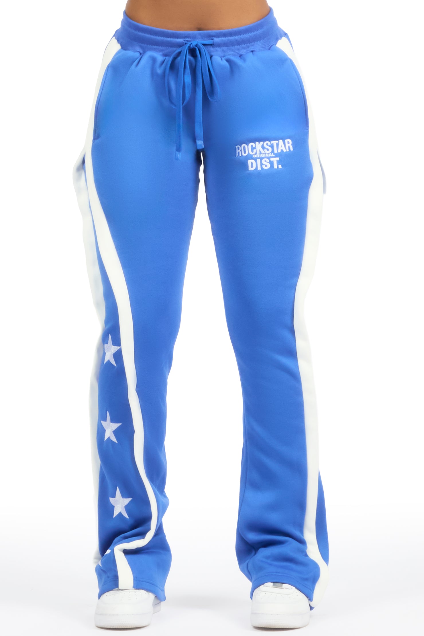 Deaunta Royal Blue Stacked Track Pant