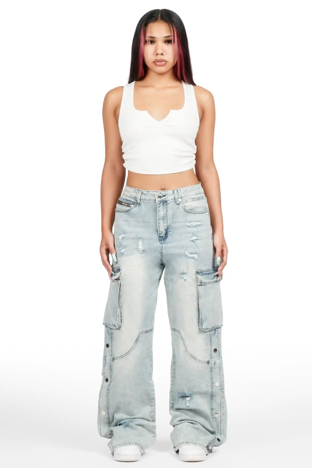 Kaia Blue Baggy Fit Jean