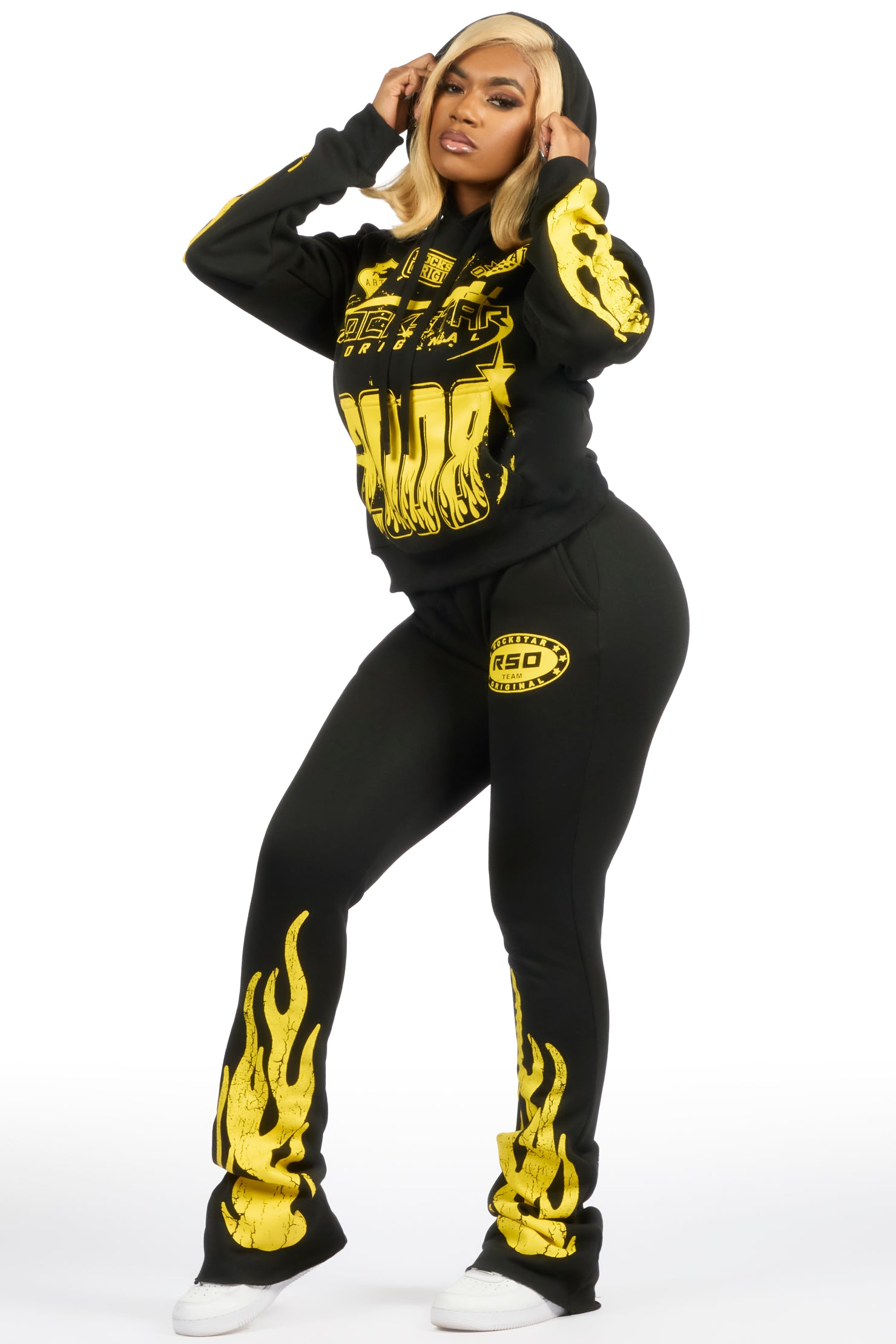 Esha 2.0 Black/Yellow Super Stacked Flare Track Set