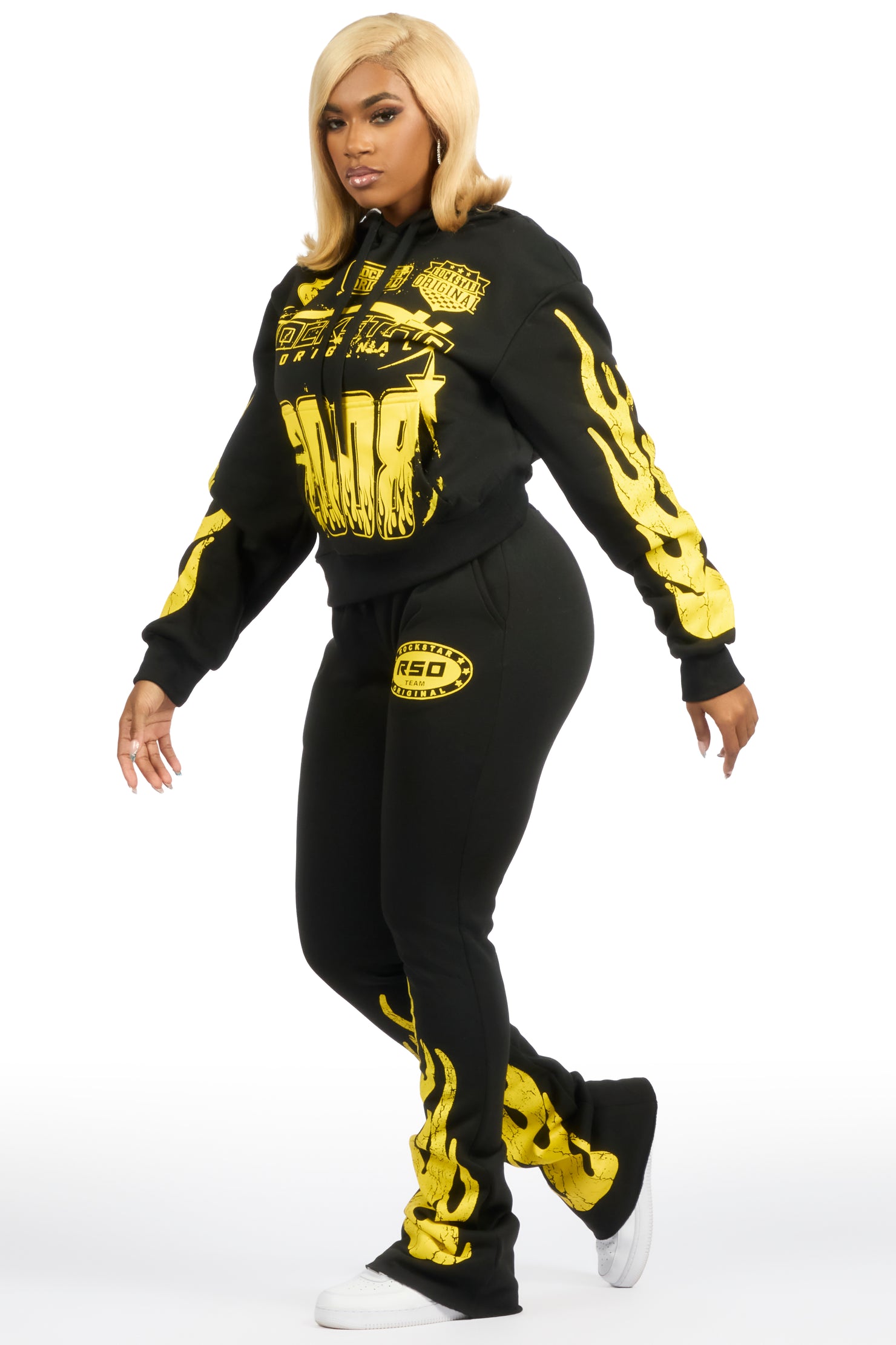 Esha 2.0 Black/Yellow Super Stacked Flare Track Set