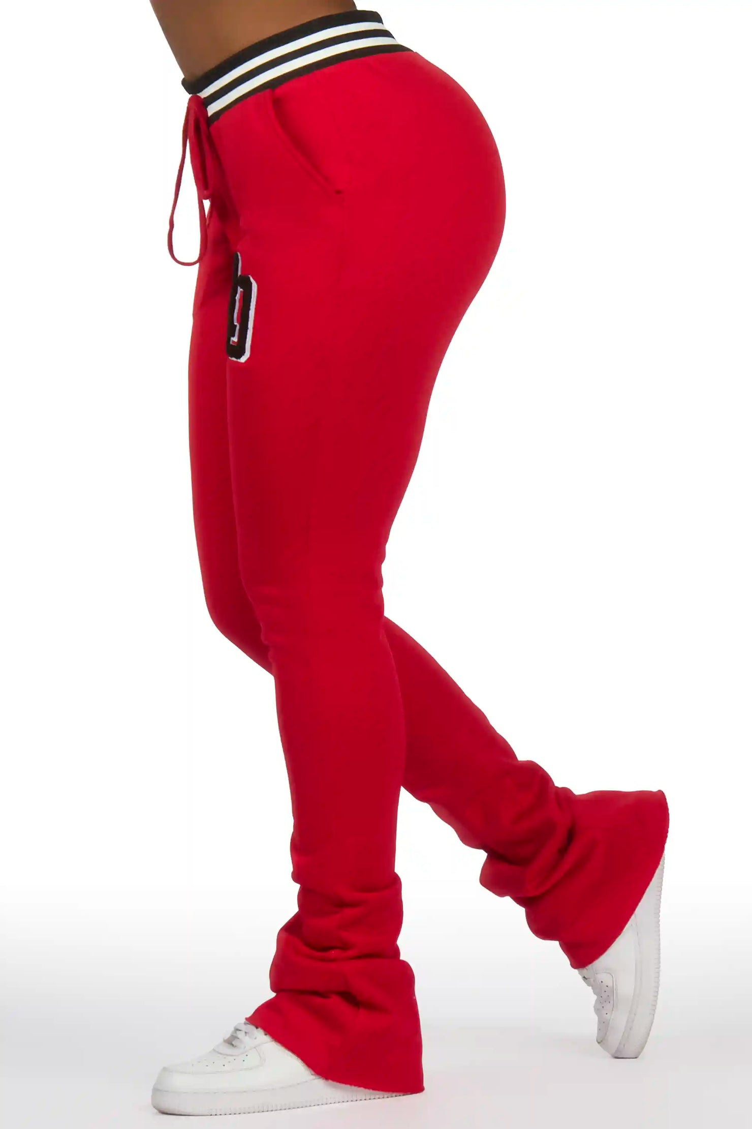 Esmeralda Red Super Stacked Track Pant
