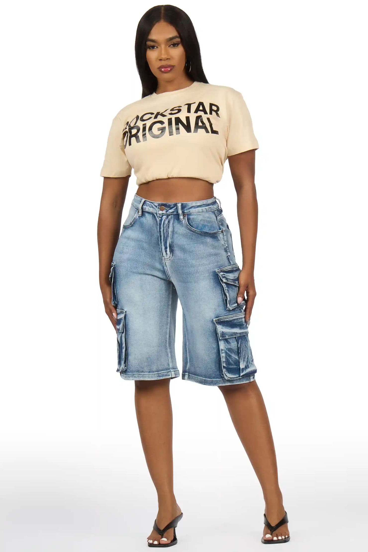 Reigna Beige Oversized Tee