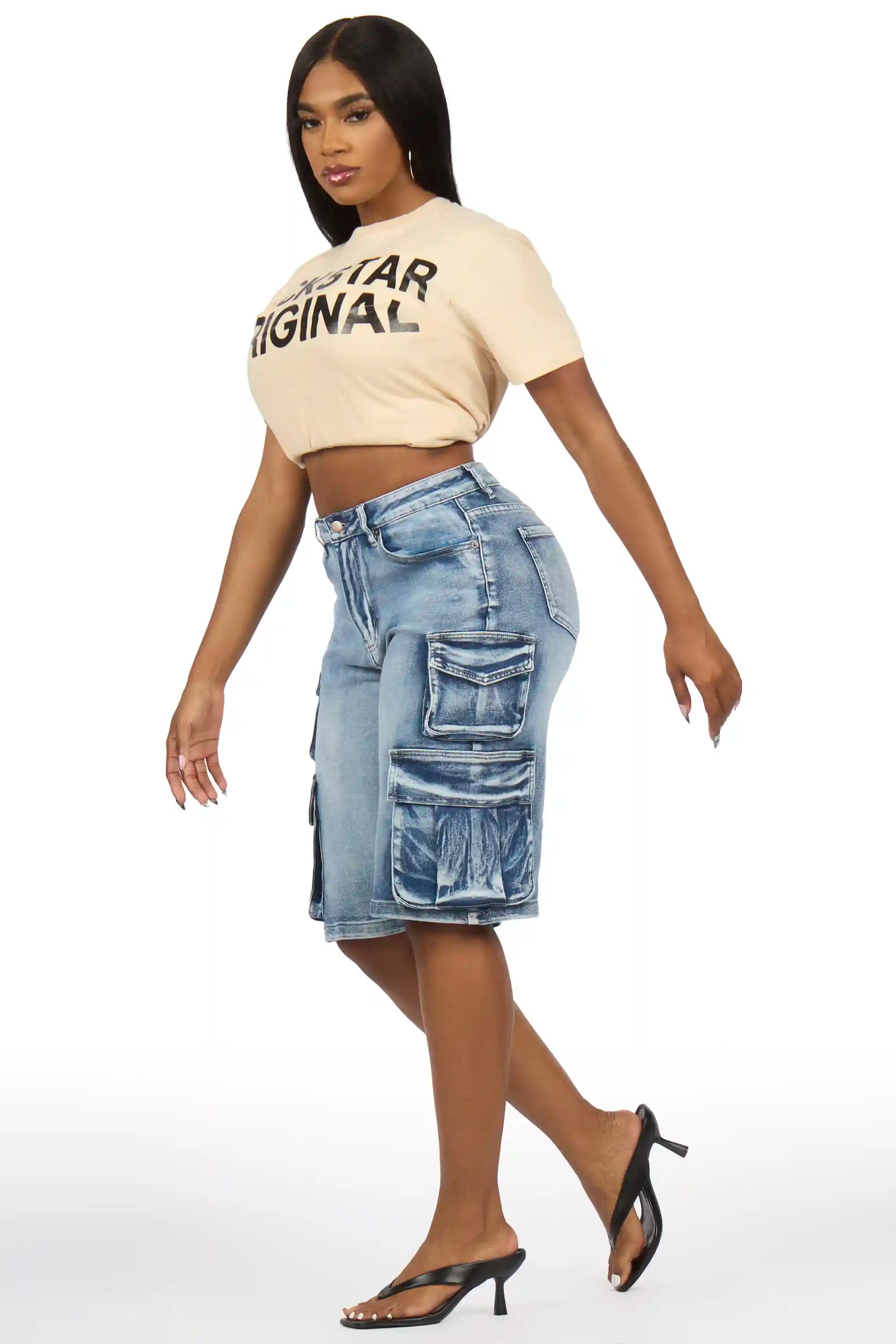 Reigna Beige Oversized Tee