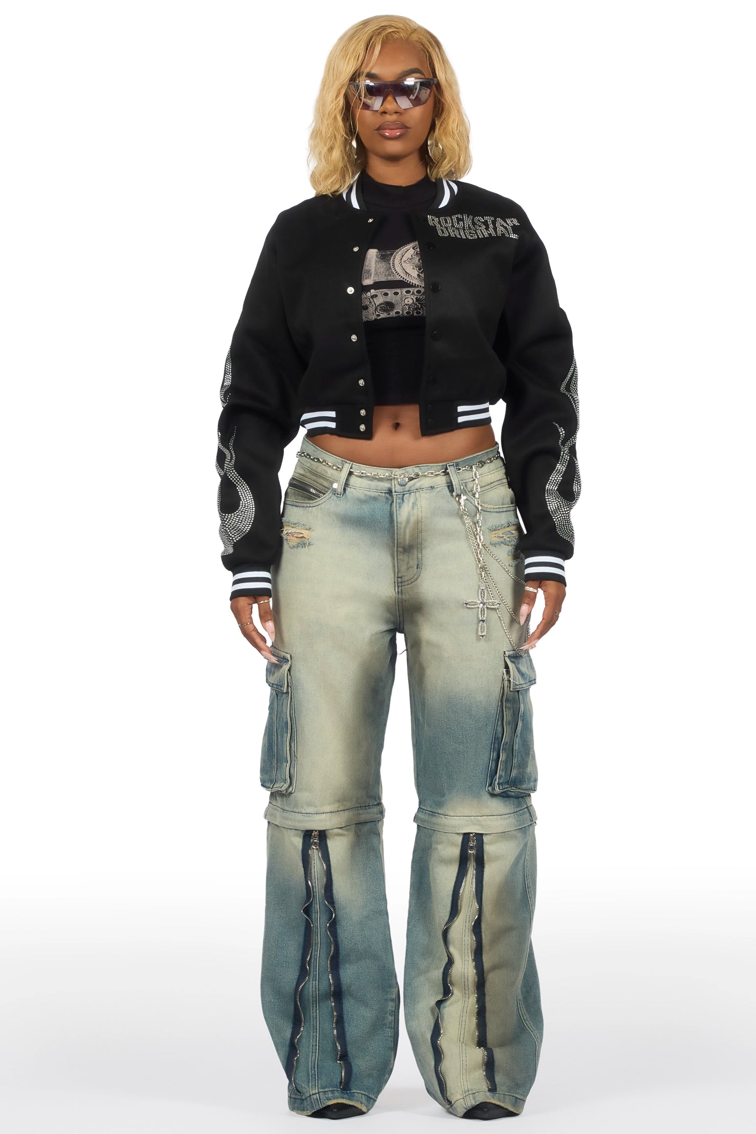 Kyniqua Black Tank Top