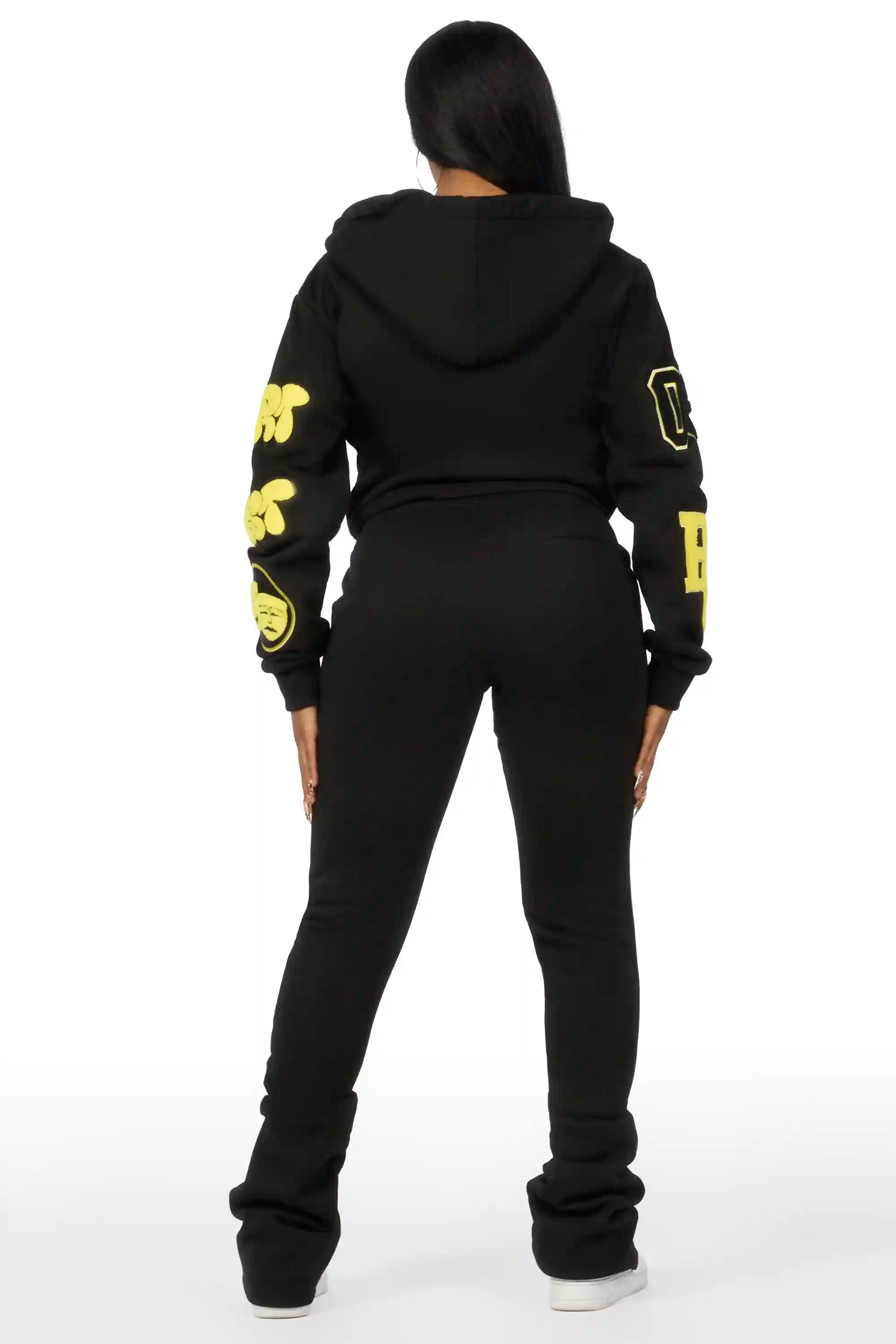 Leslee Black/Yellow Super Stacked Track Set