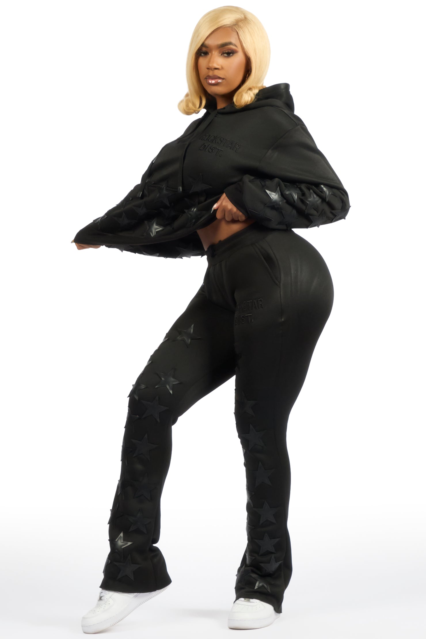 Starlena Black Stacked Track Set