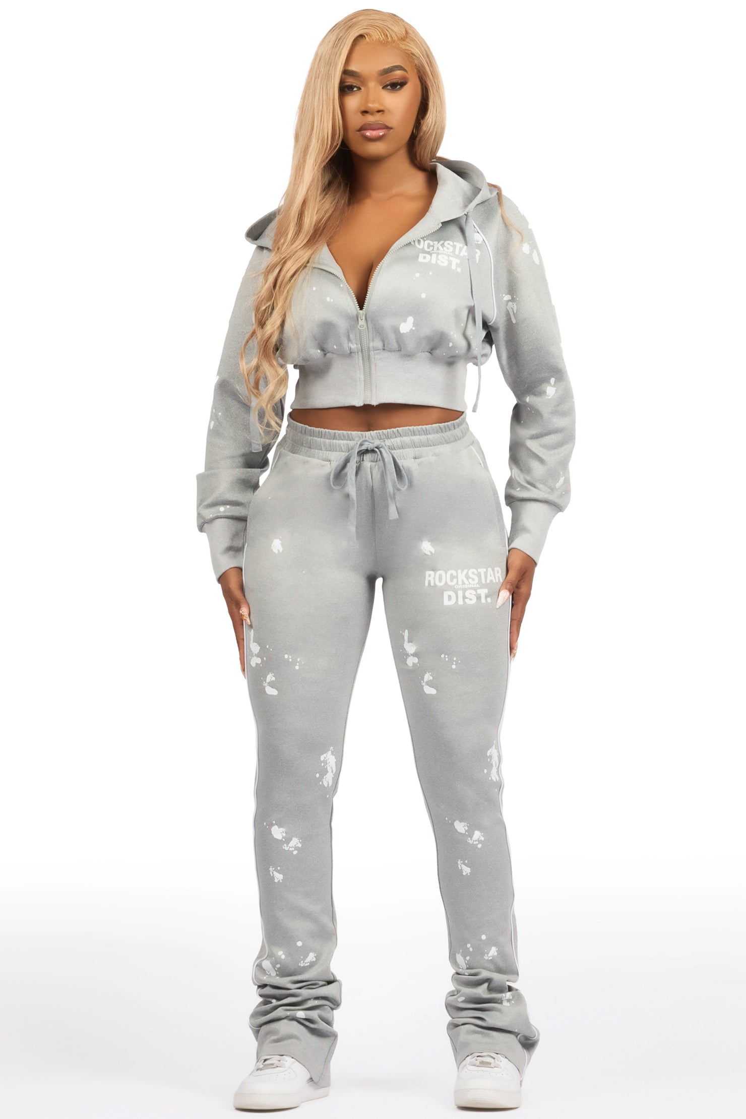 Maxine Heather Grey Tricot Stacked Trackset