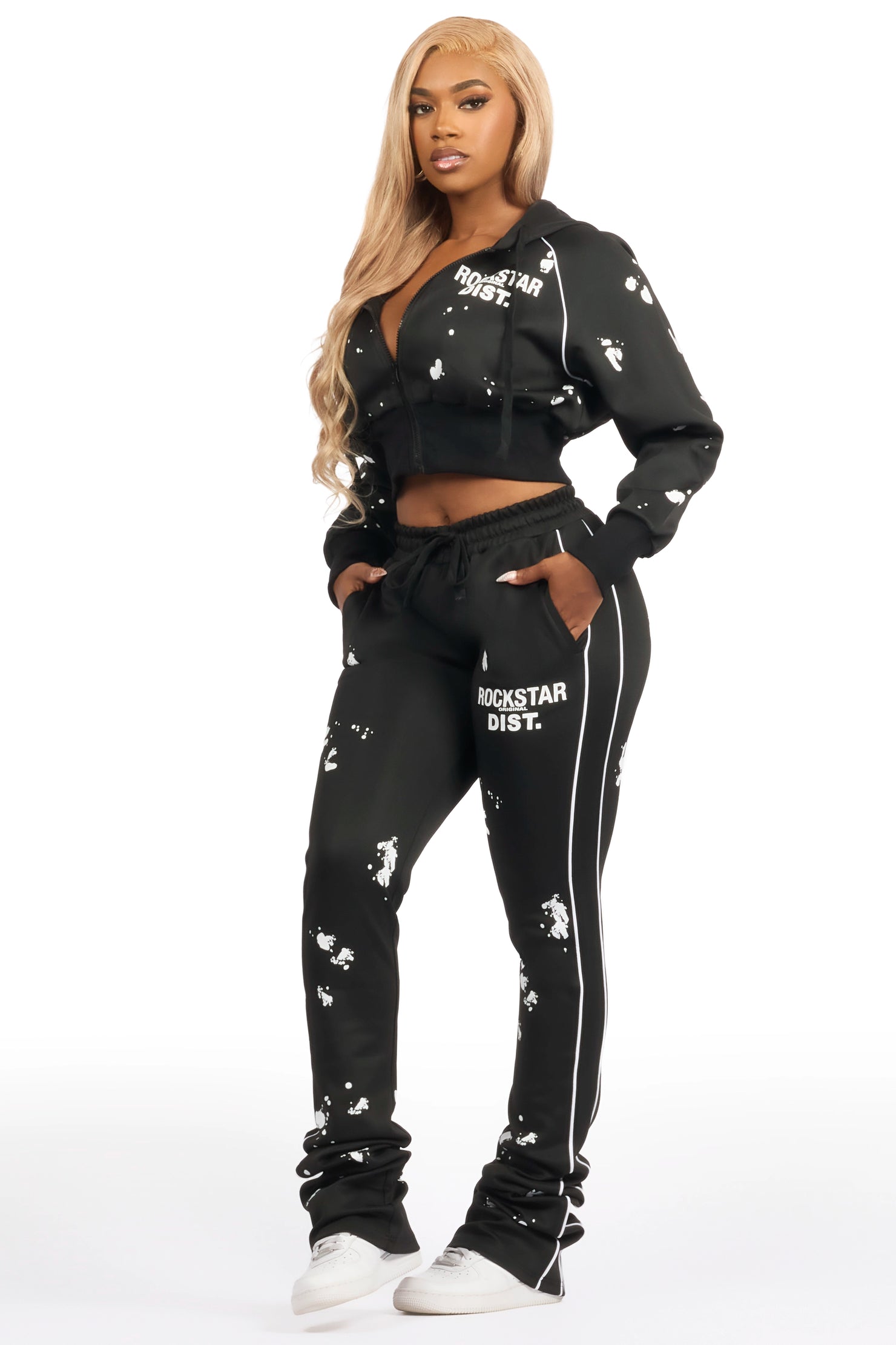 Maxine Black Tricot Stacked Trackset