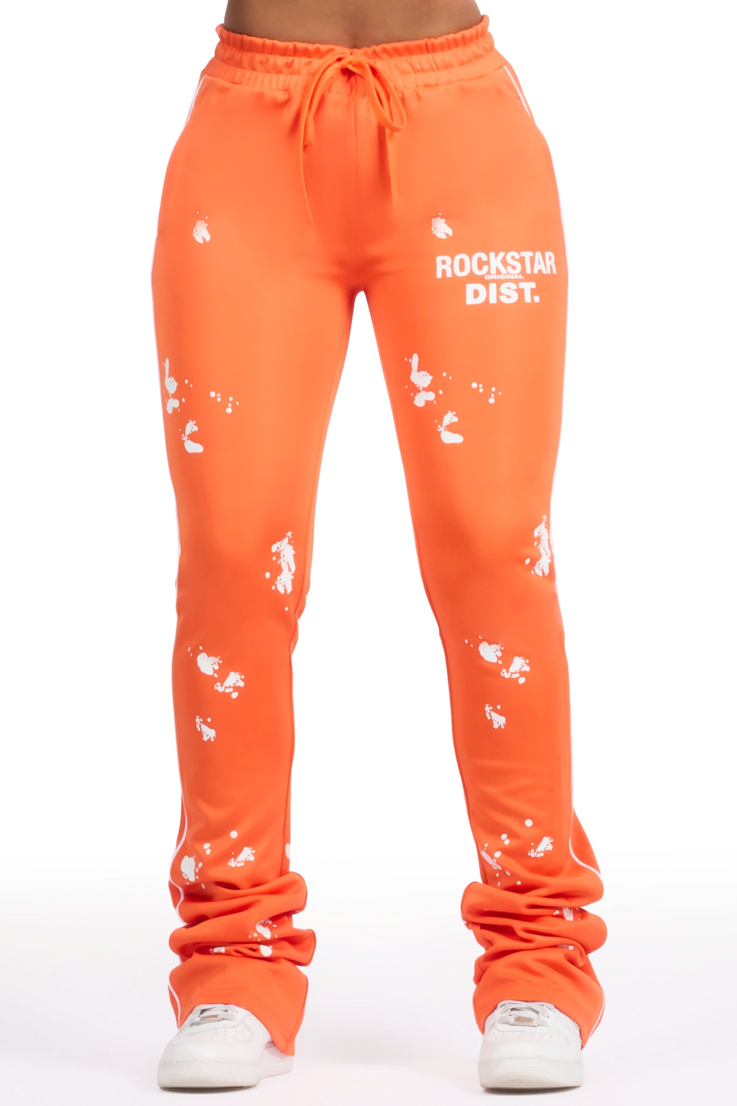 Selah Orange Stacked Track Pant