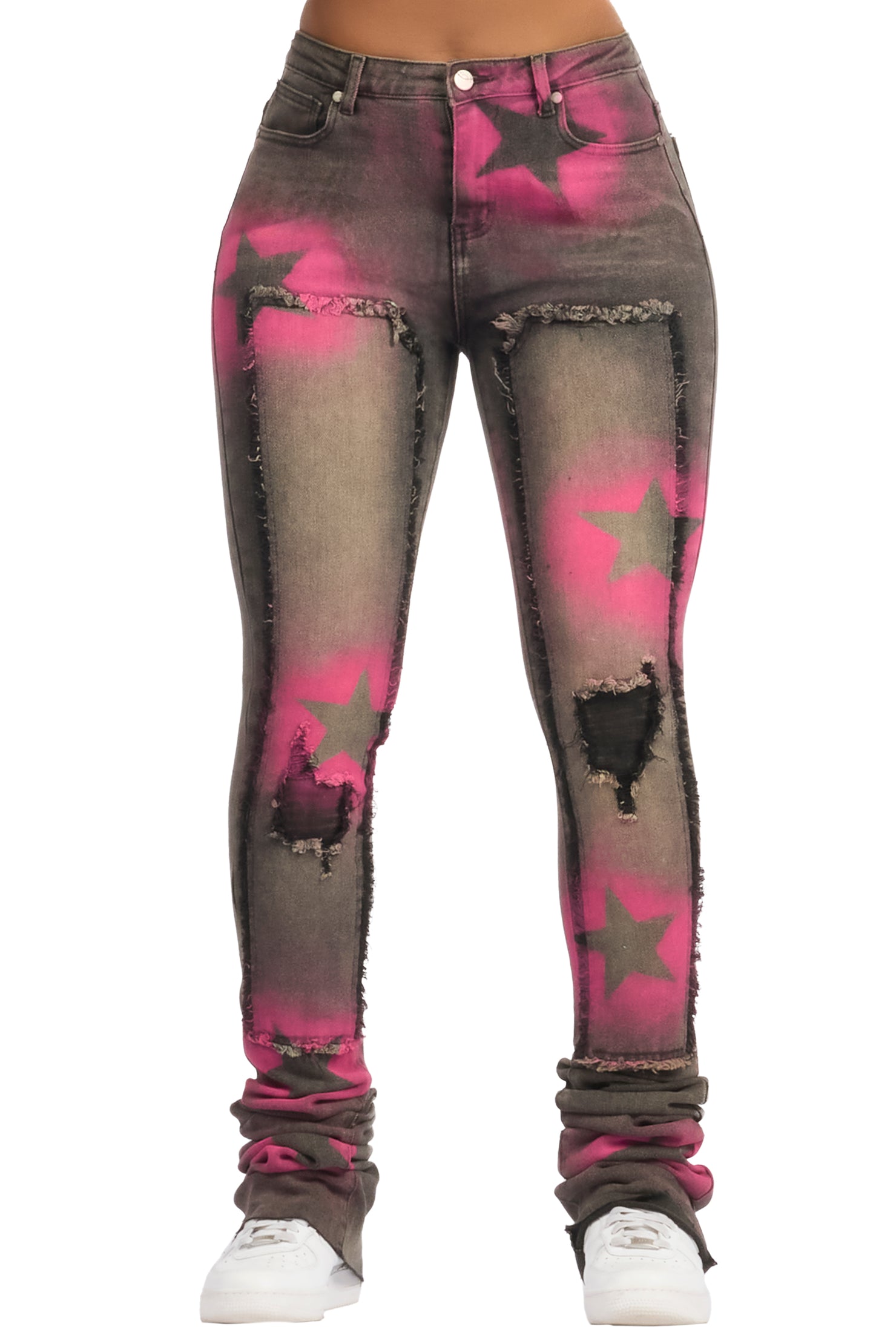 Ashanta Black Wash Super Stacked Jean