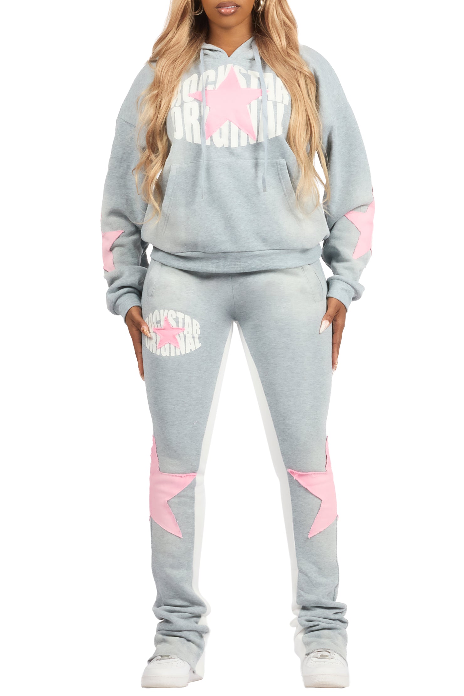 Kaliyah Heather Grey Super Stacked Trackset