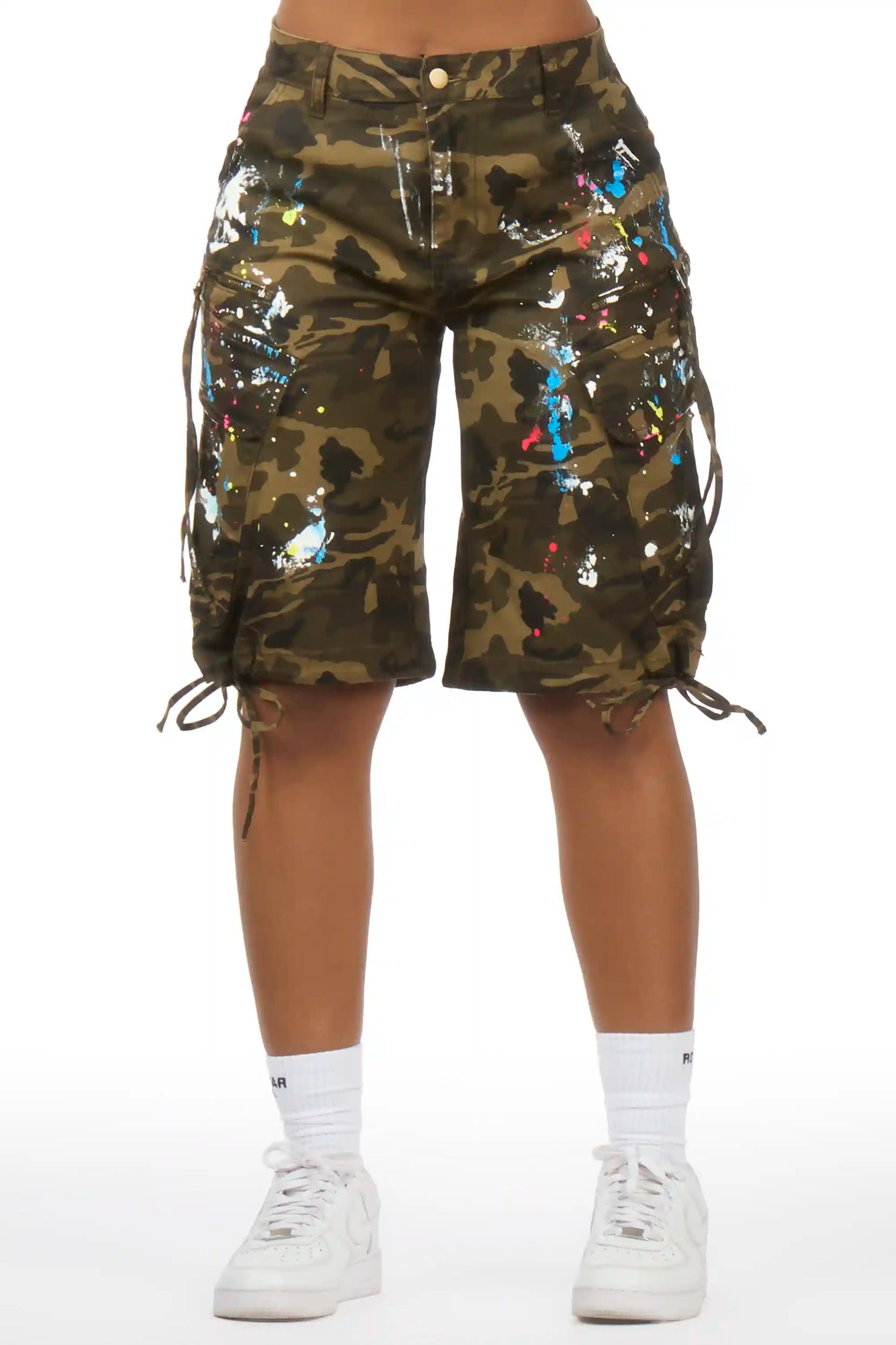 Shavelle Camo Painted Denim Jort