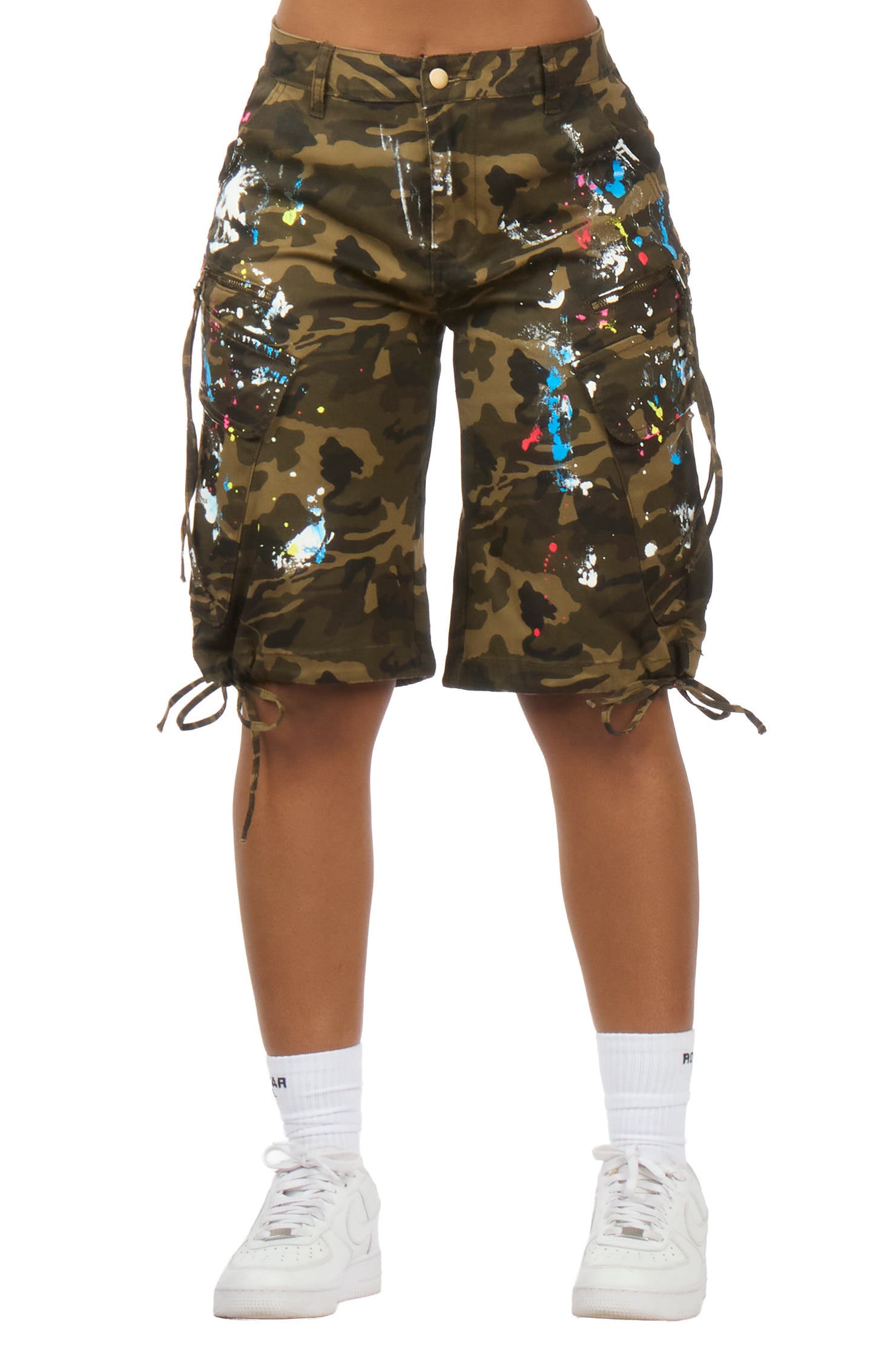 Shavelle Camo Painted Denim Jort
