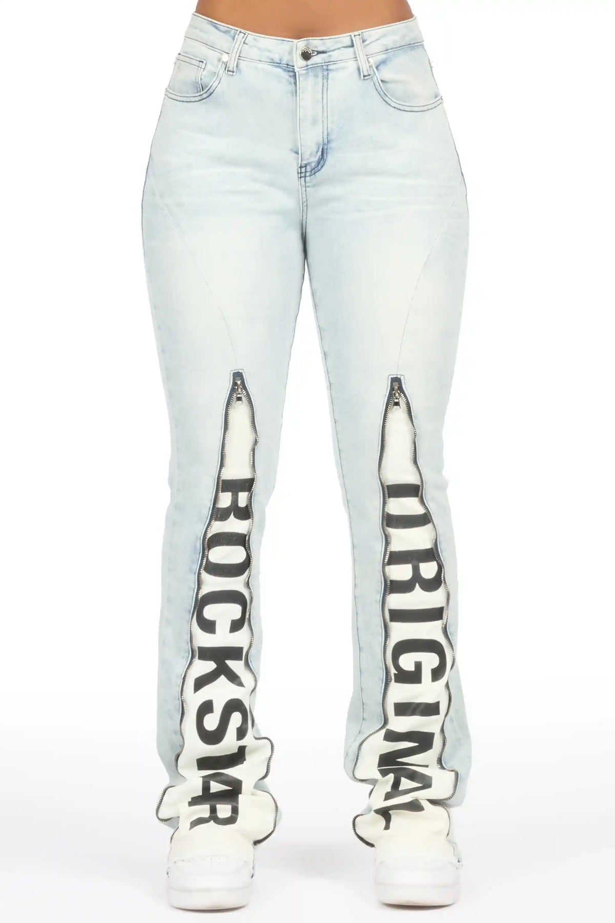 Debay Light Wash Stacked Flare Jean