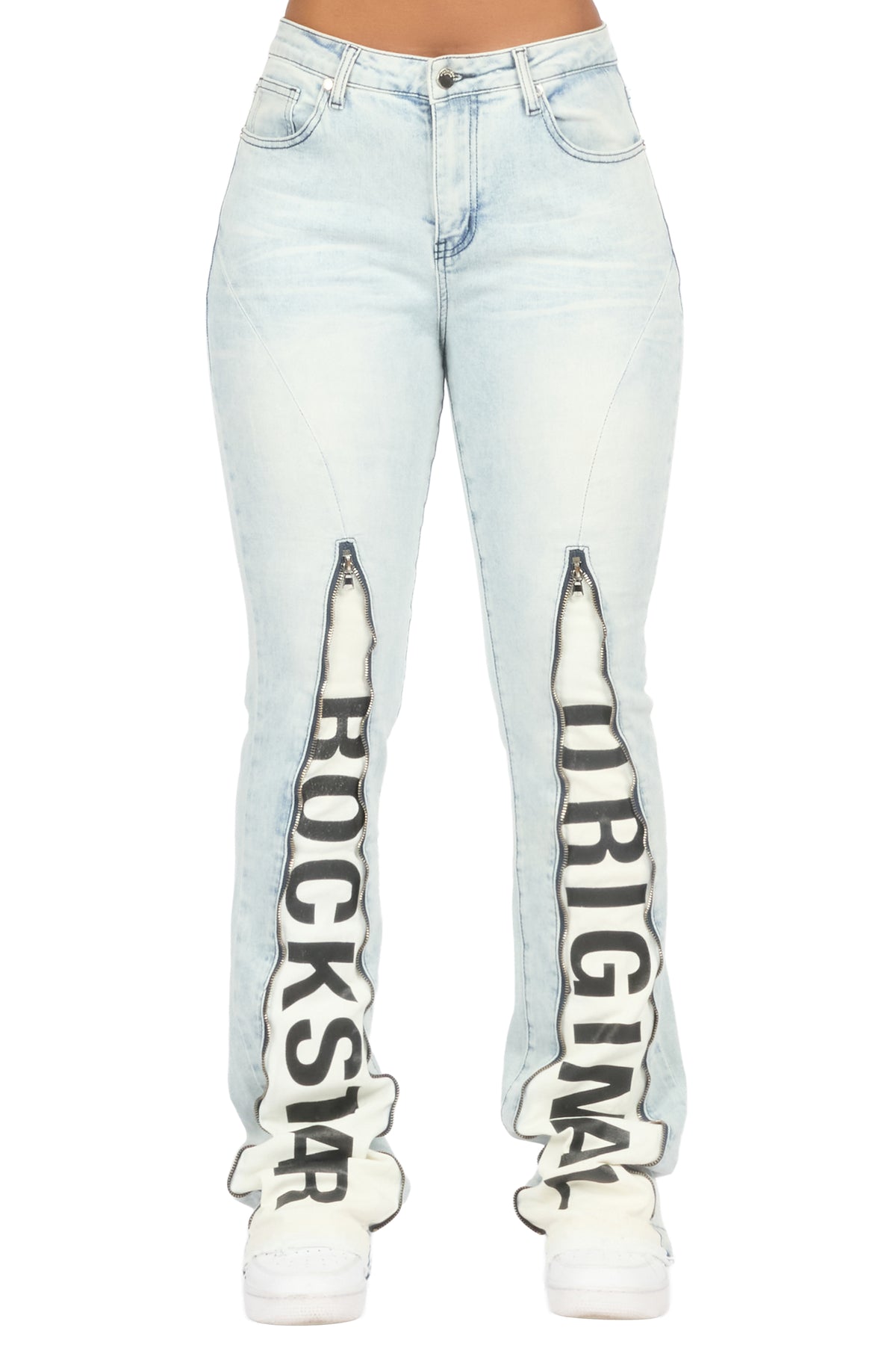 Debay Light Wash Stacked Flare Jean