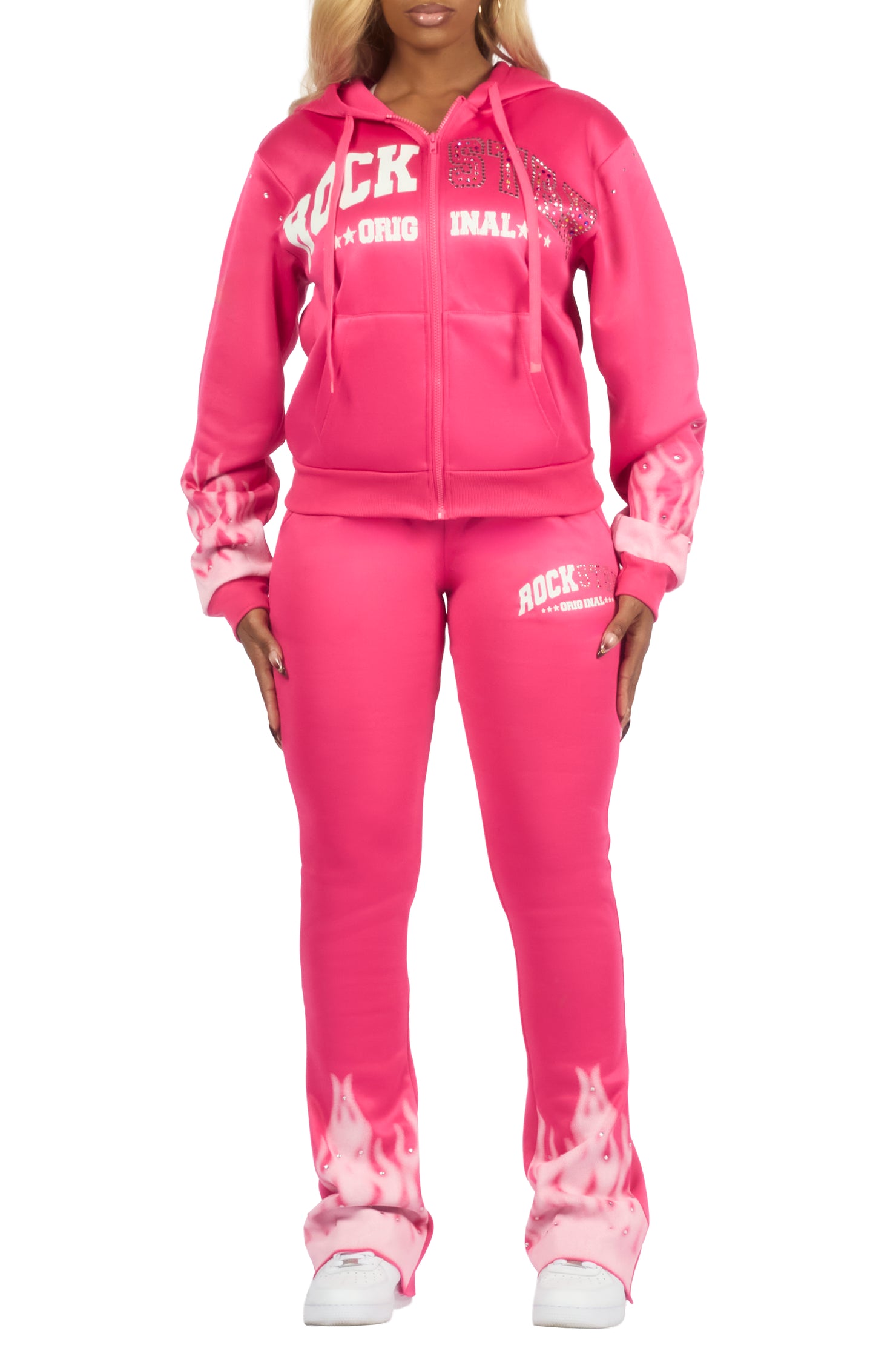 Neenah Hot Pink Rhinestone Stacked Track Set