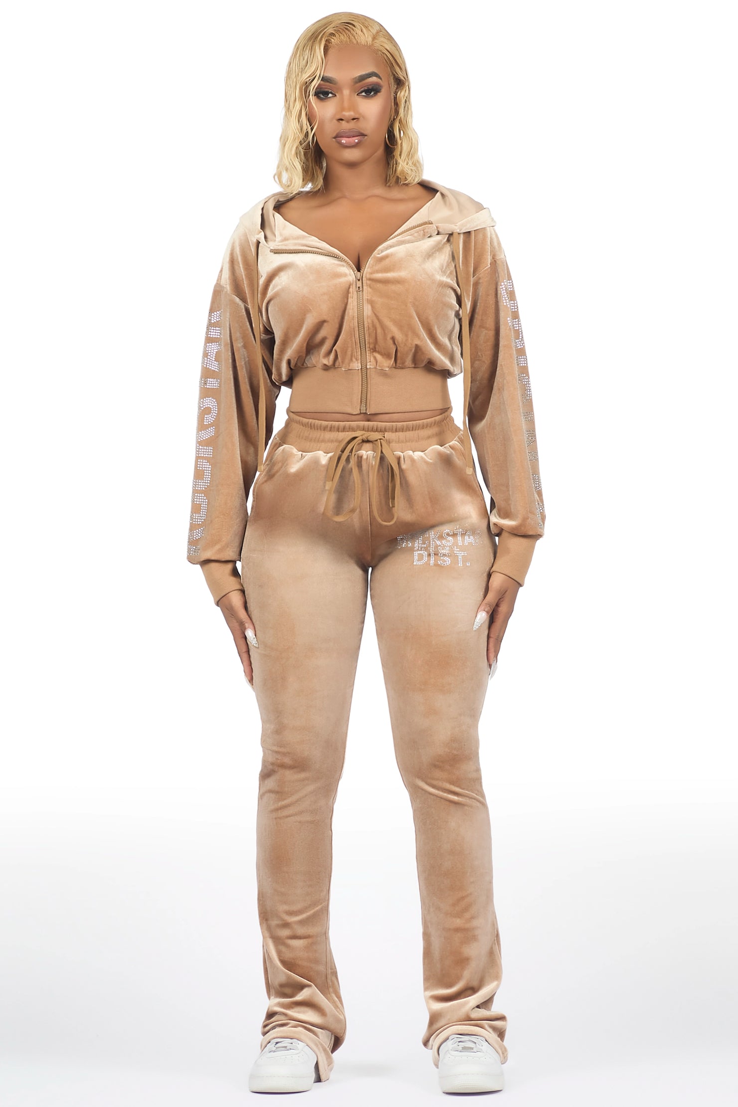 Shakura Camel Stacked Velour Trackset