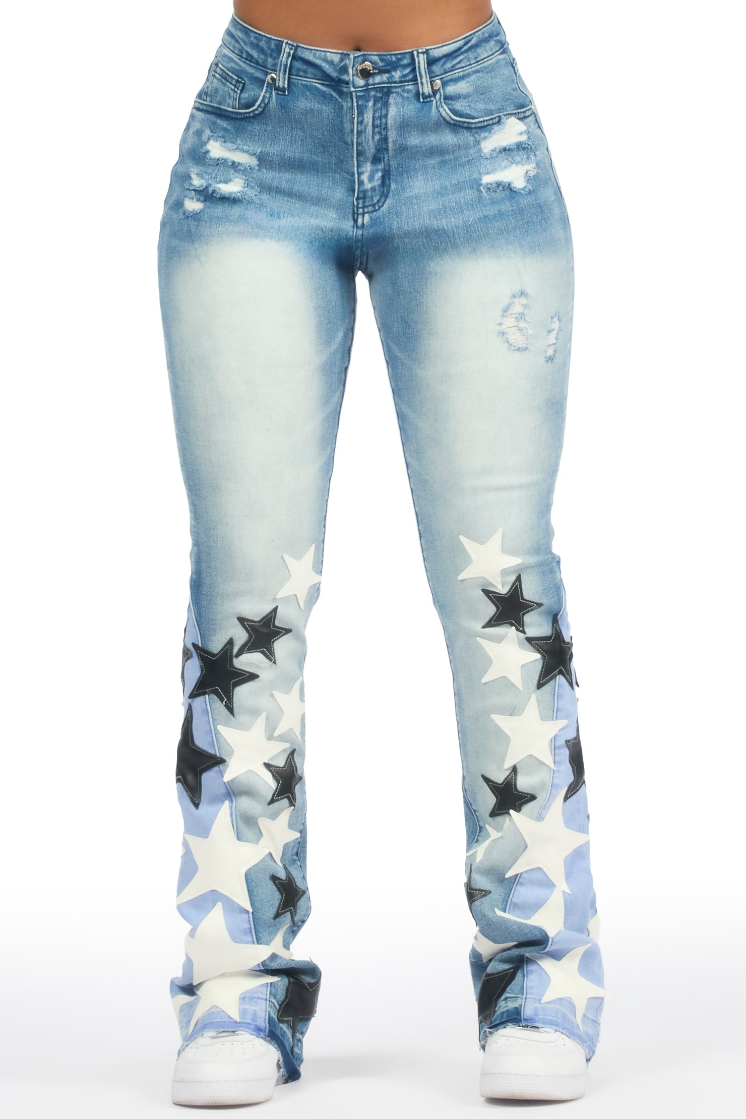 Adella Med. Wash Stacked Jean