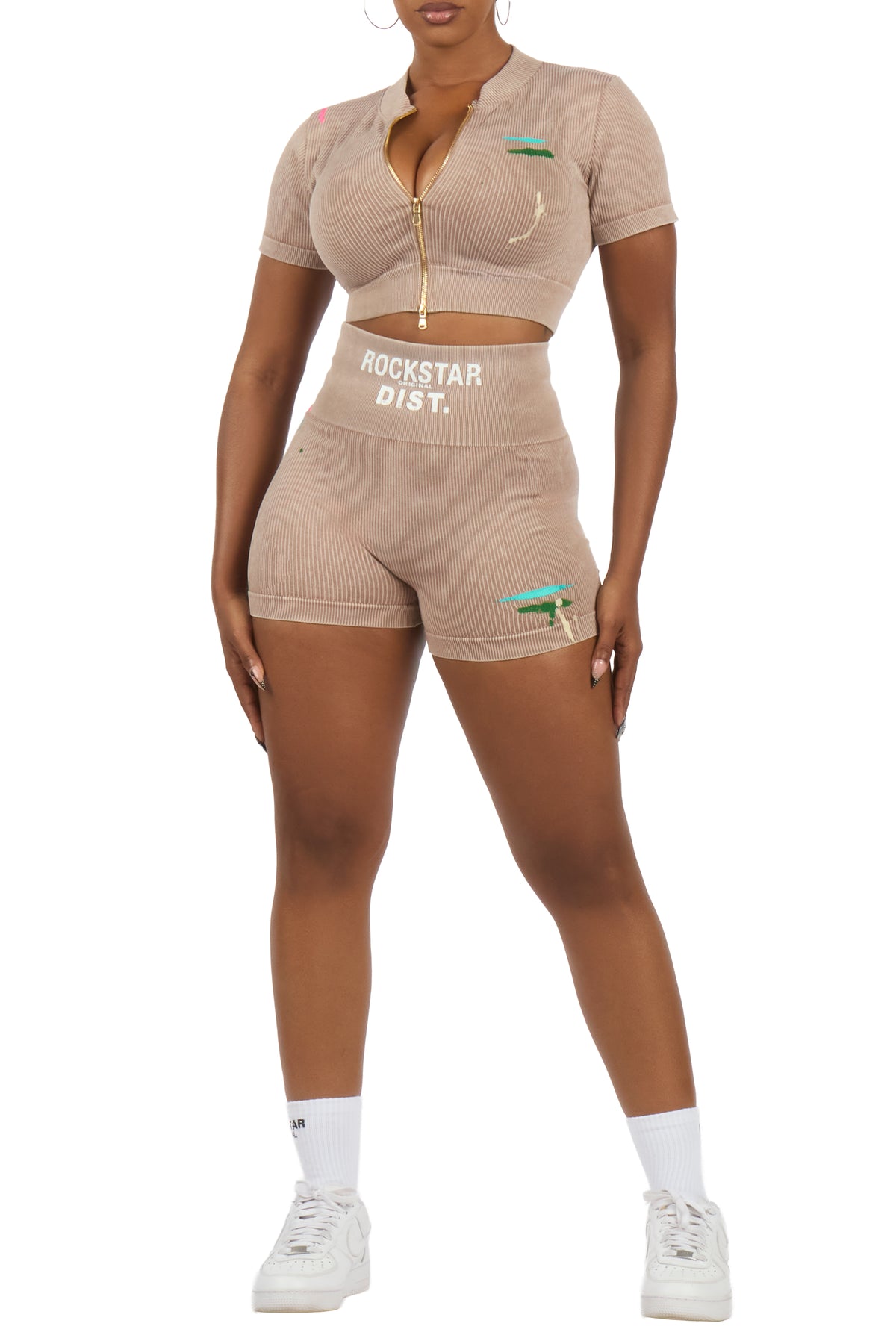 Sheena Mocha Bike Short Set