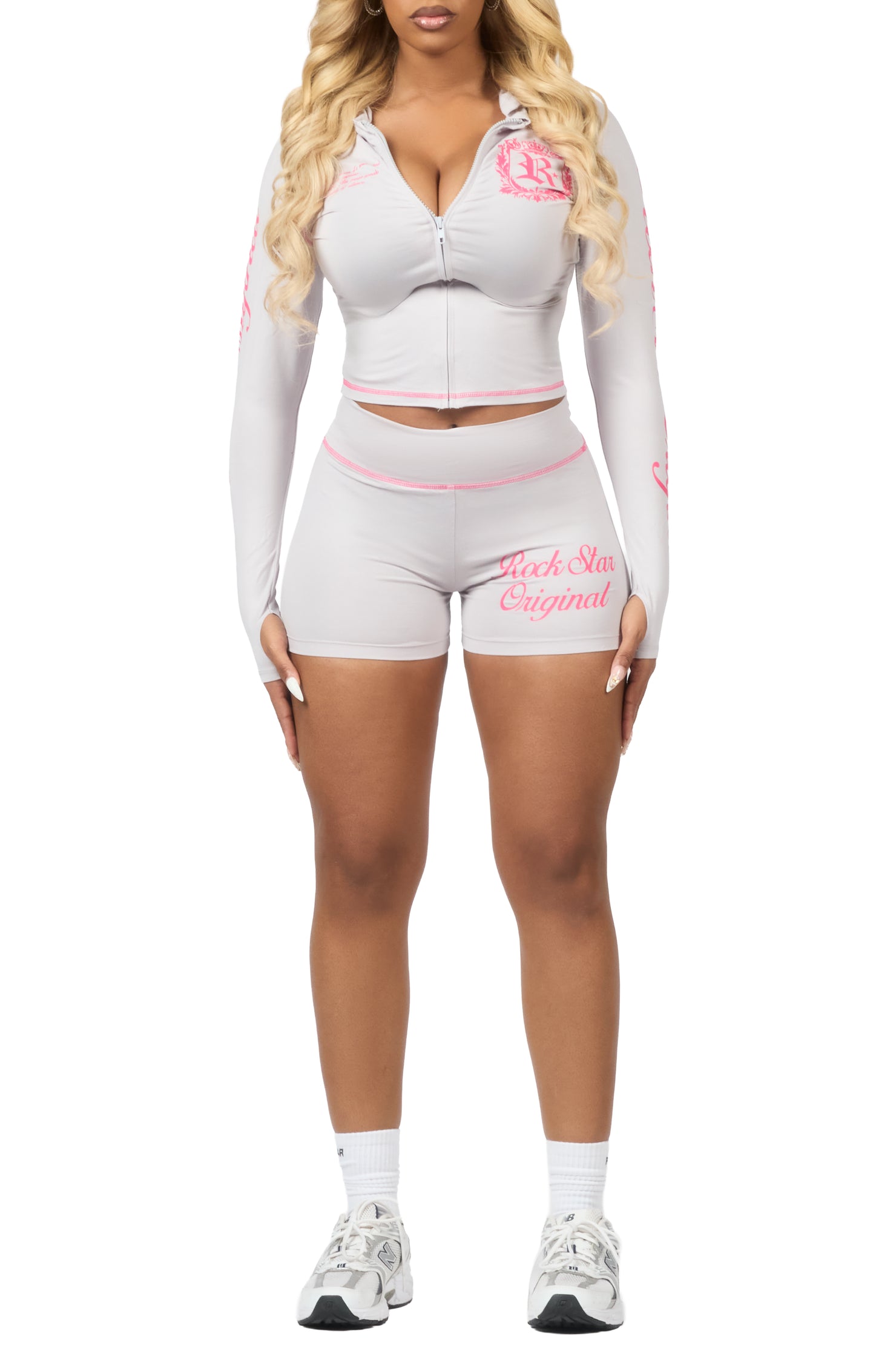 Desmine Grey Short Set