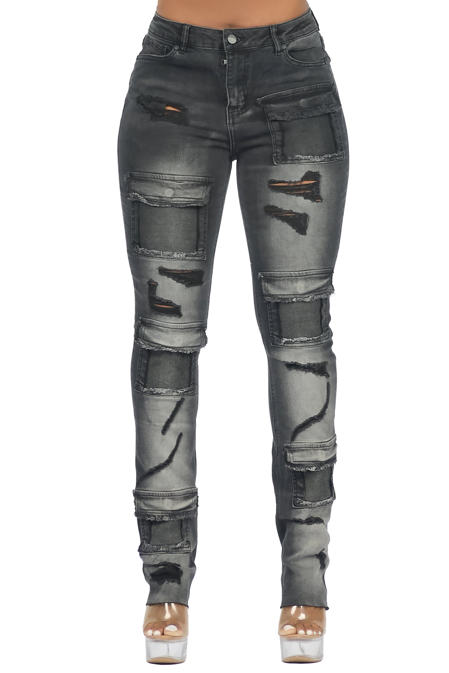 Kritisha Black Cargo Skinny Jean