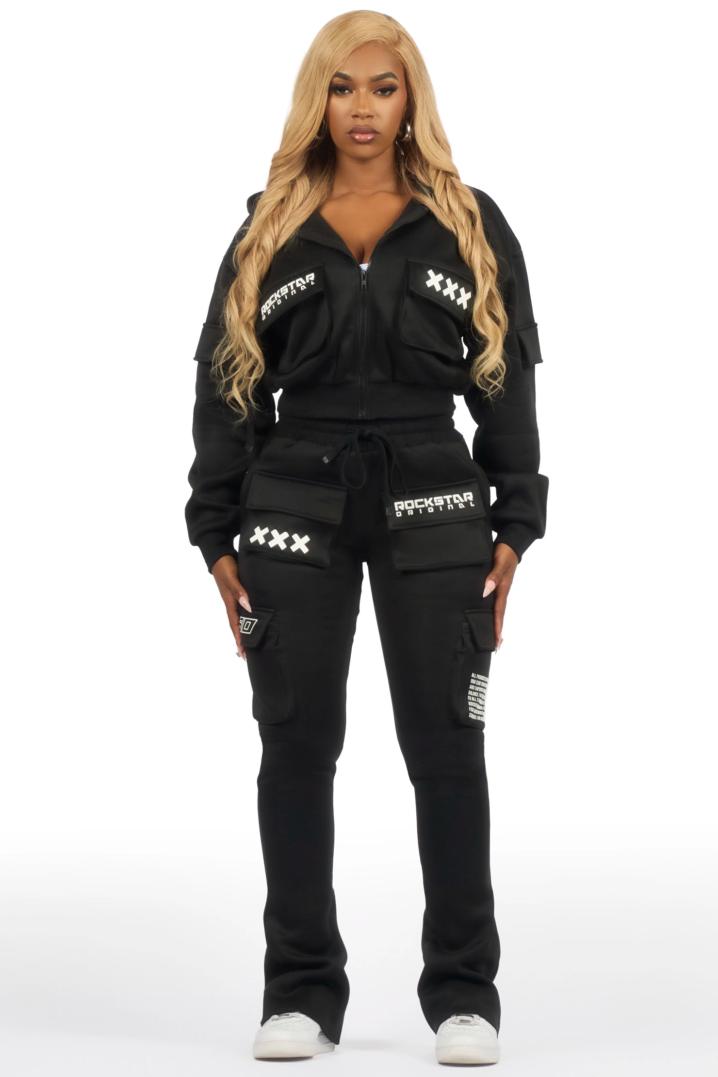 Natanya Black Cargo Stacked Trackset