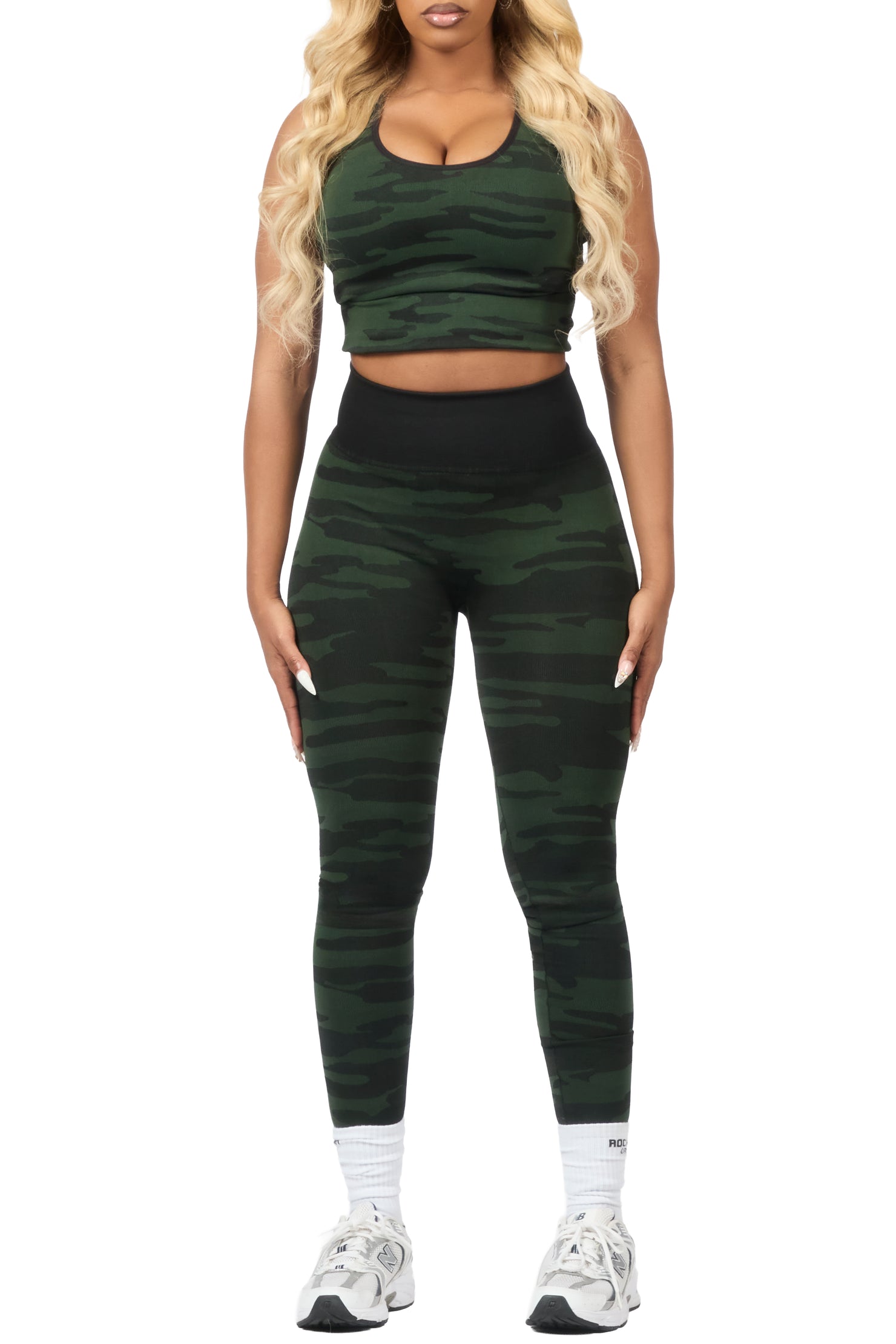 Camry Green Camo Tank Active Set