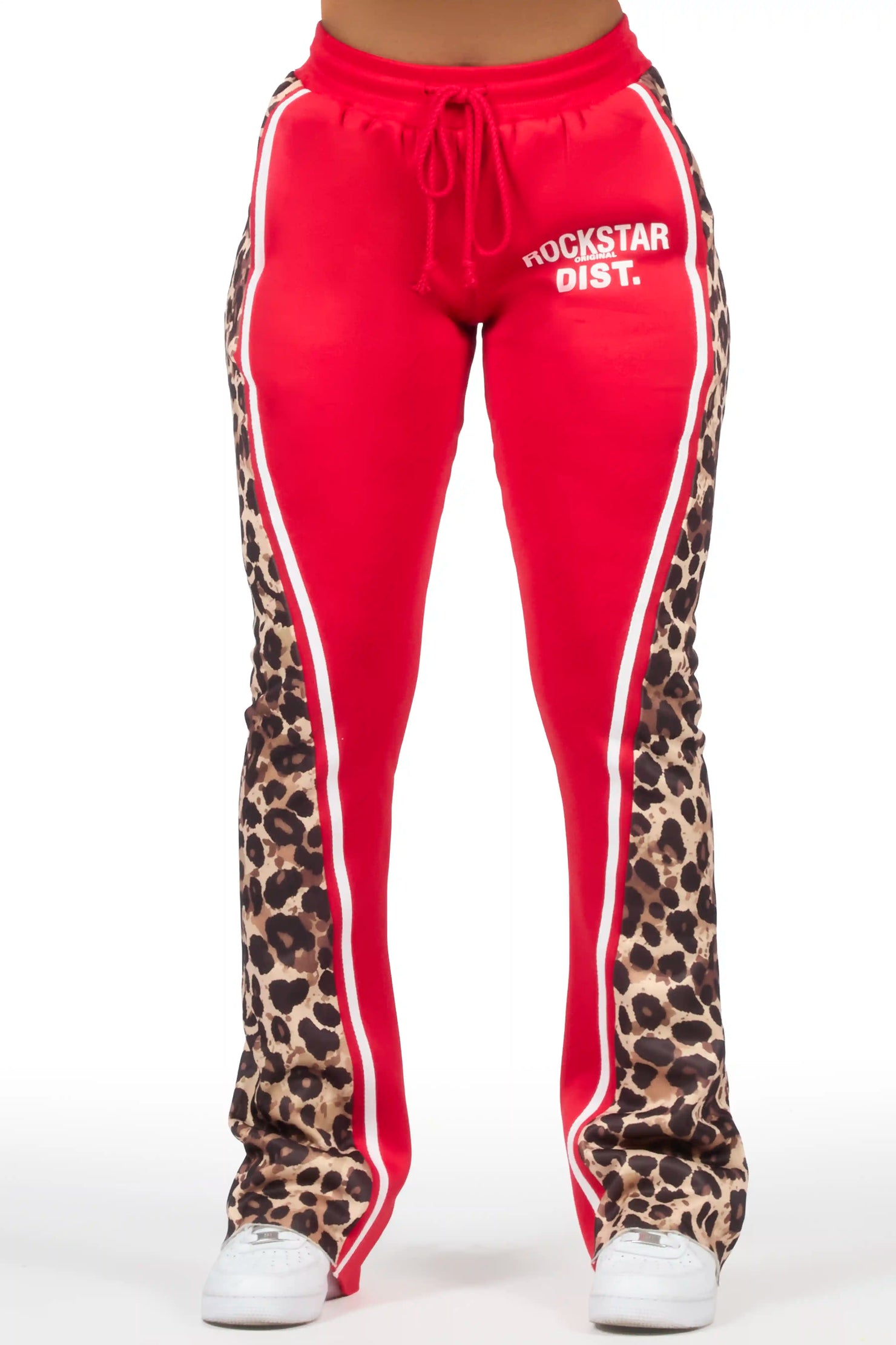 Soana Red Stacked Track Pant