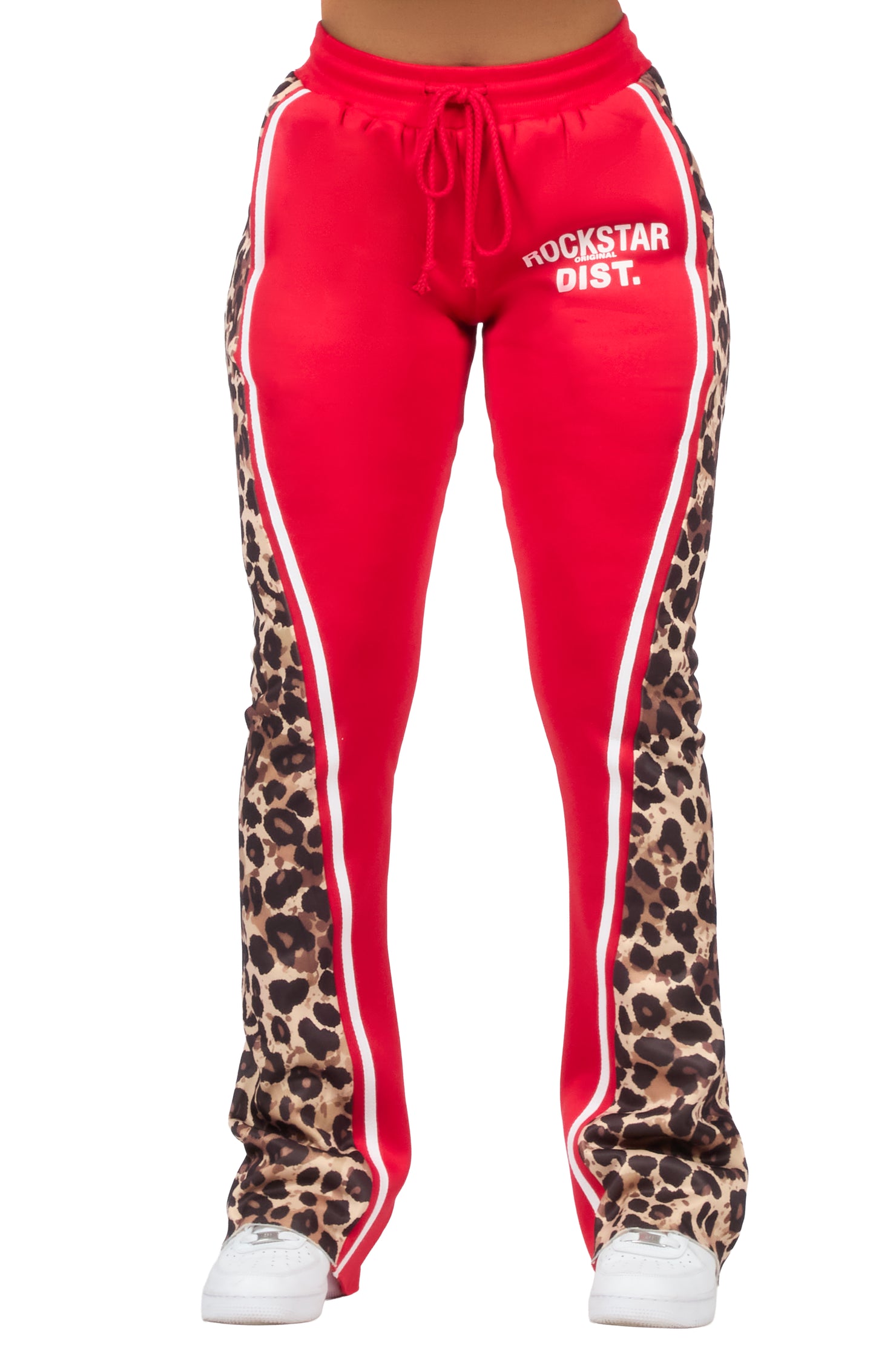 Soana Red Stacked Track Pant