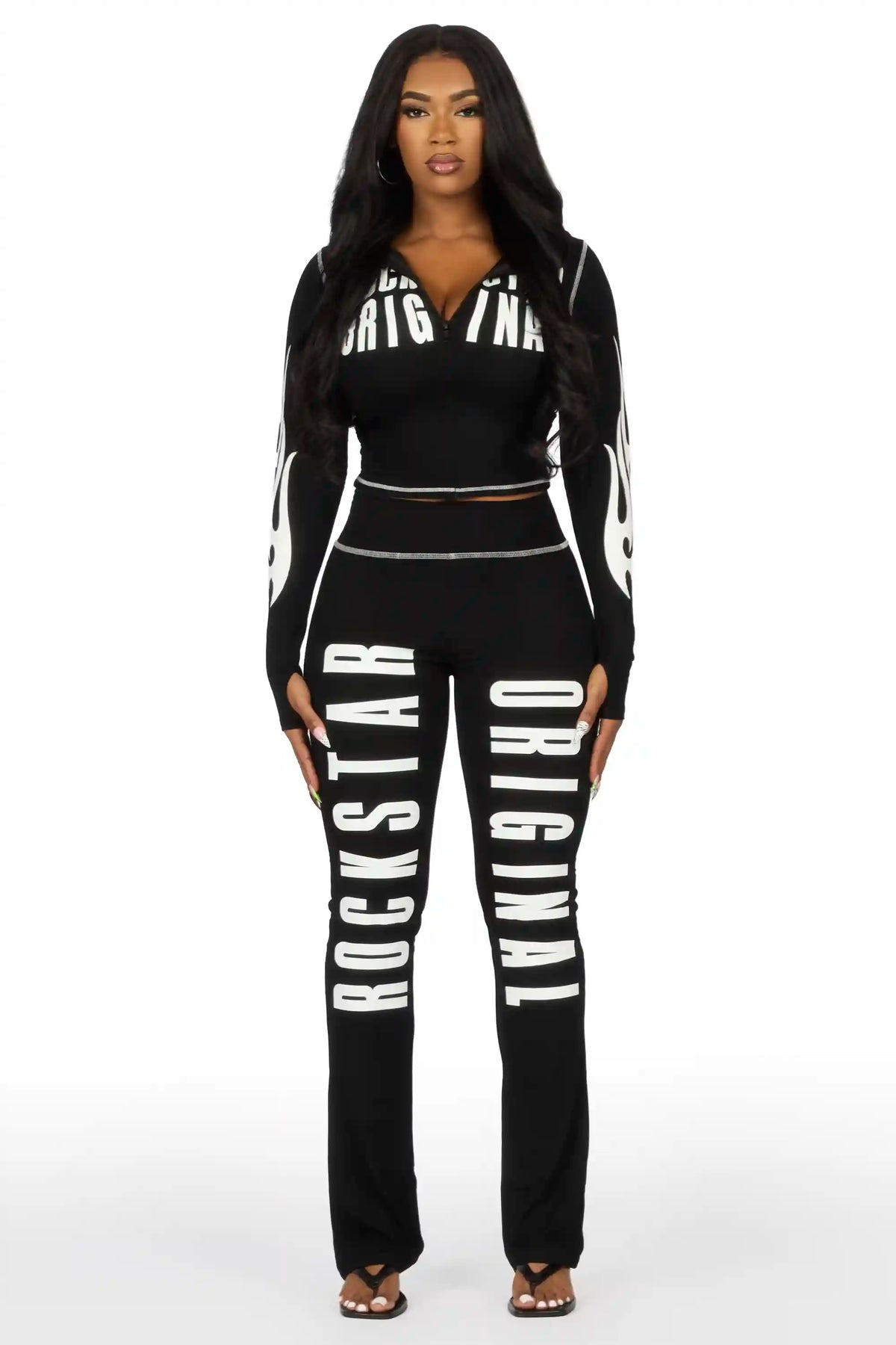 Kamyia Black Lounge Track Set