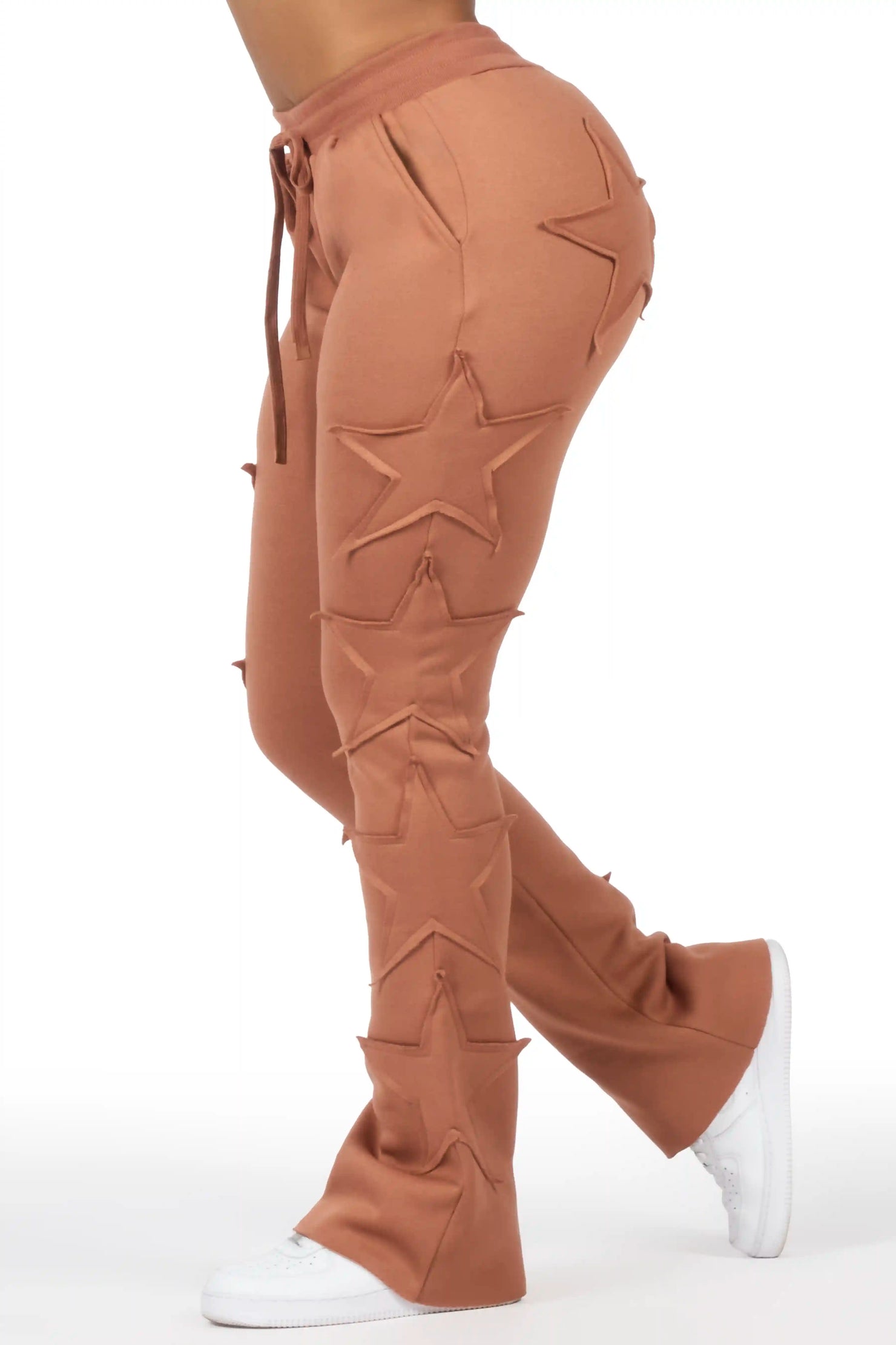 Sinayah Mocha Stacked Track Pant