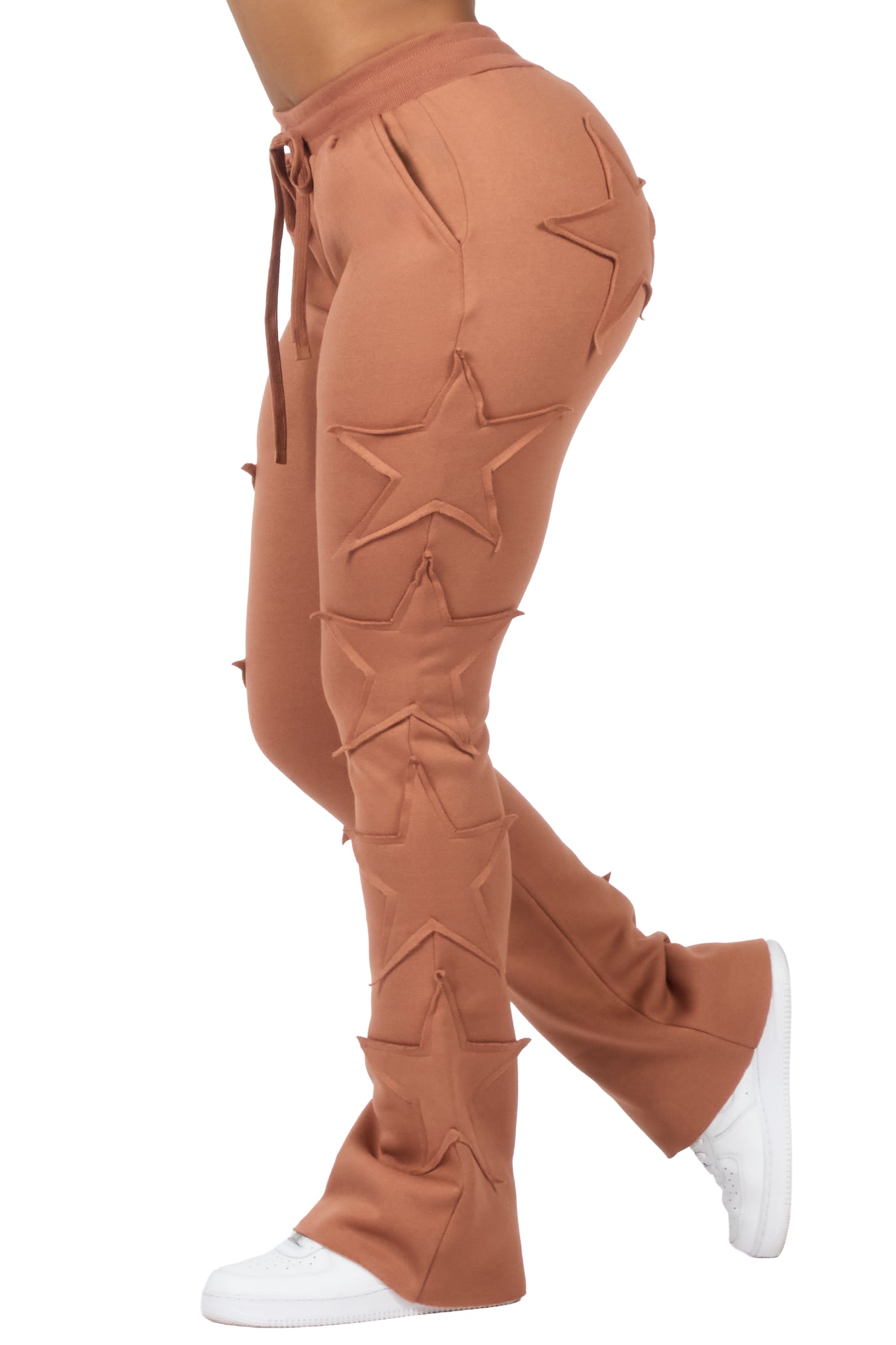 Sinayah Mocha Stacked Track Pant