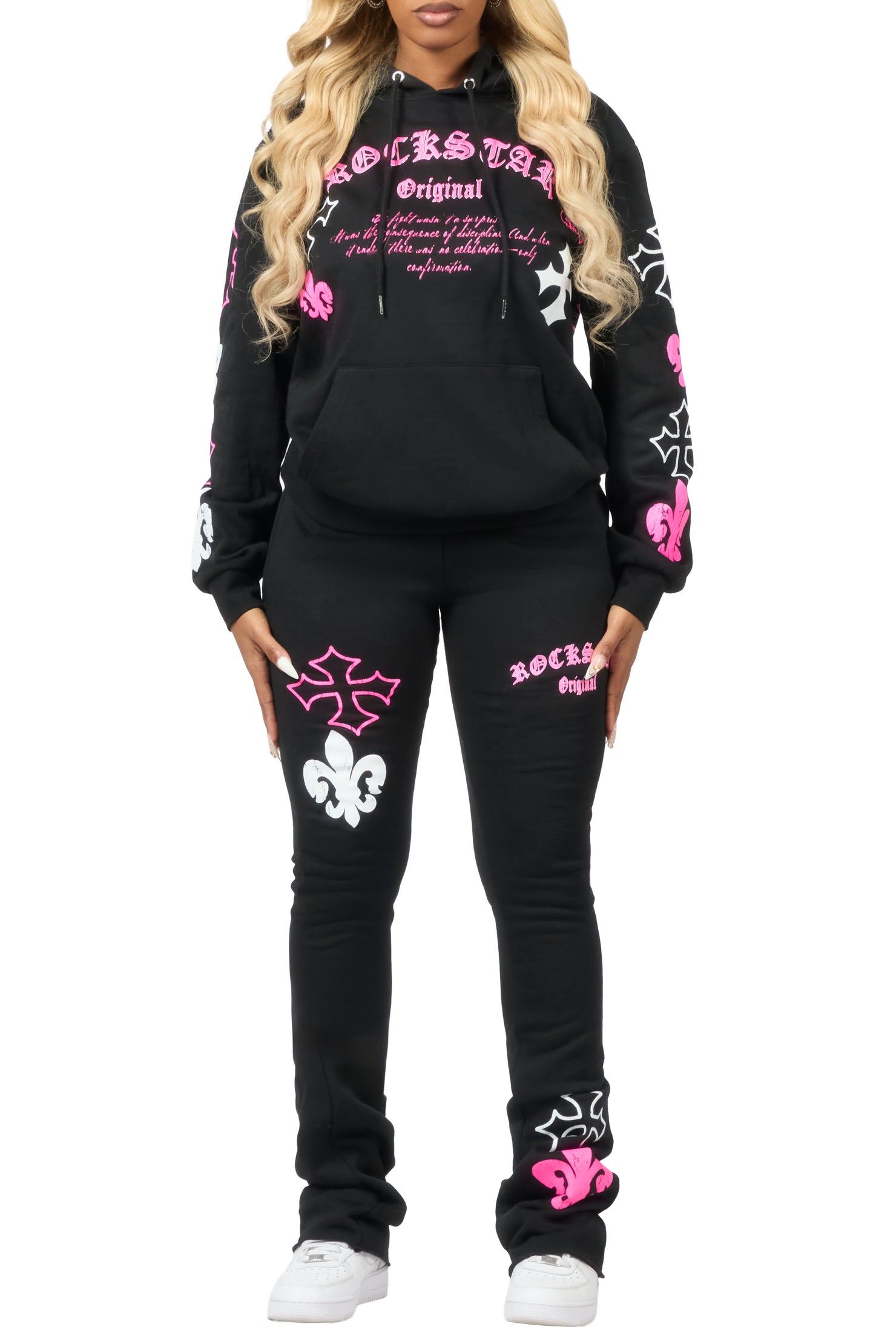 Deshunique Black Stacked Track Set