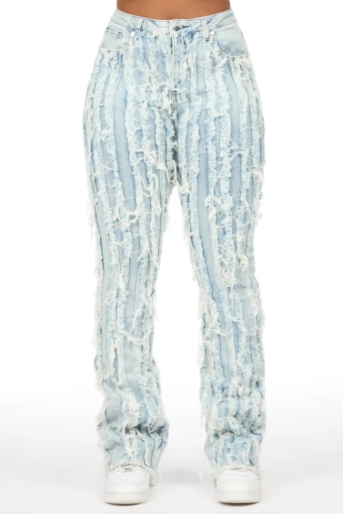 Natalia Light Med. Wash Stacked Flare Jean