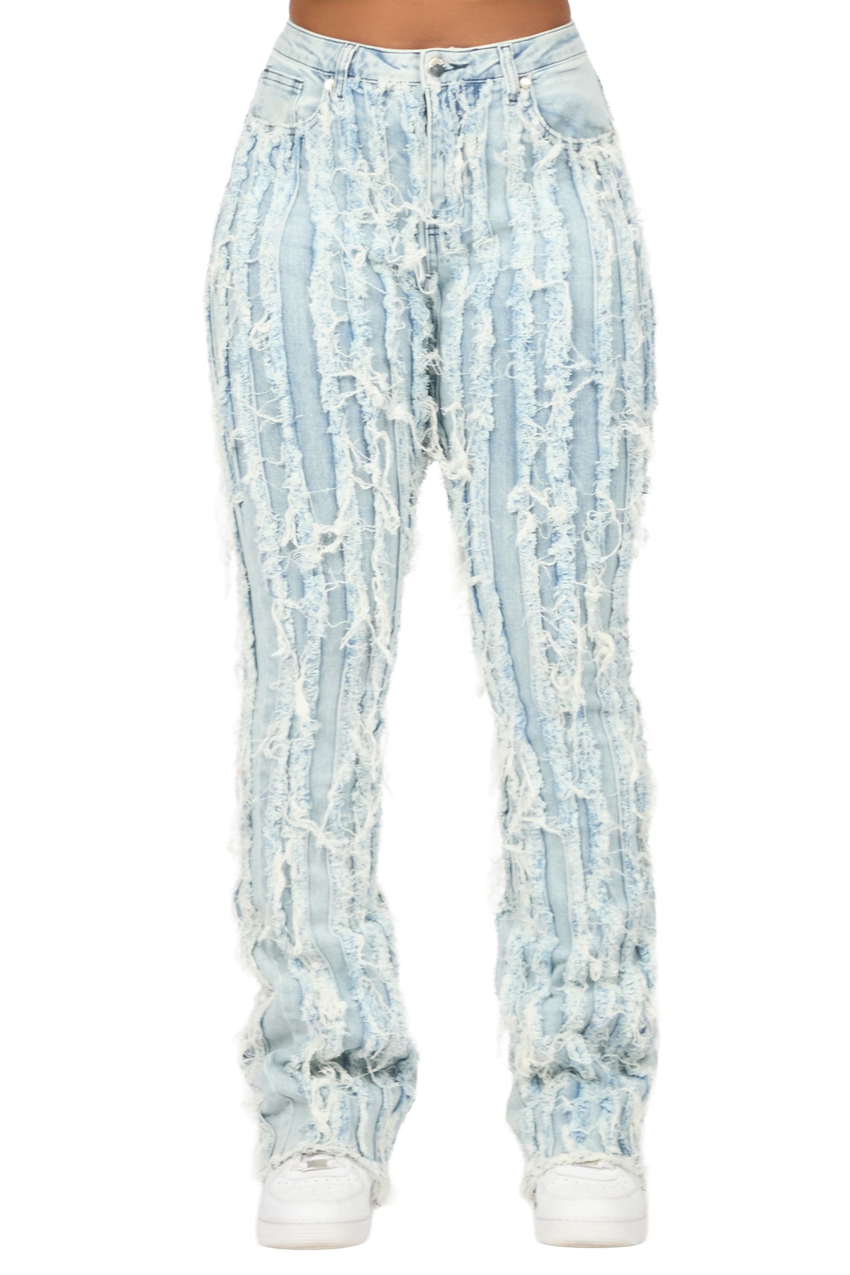 Natalia Light Med. Wash Stacked Flare Jean