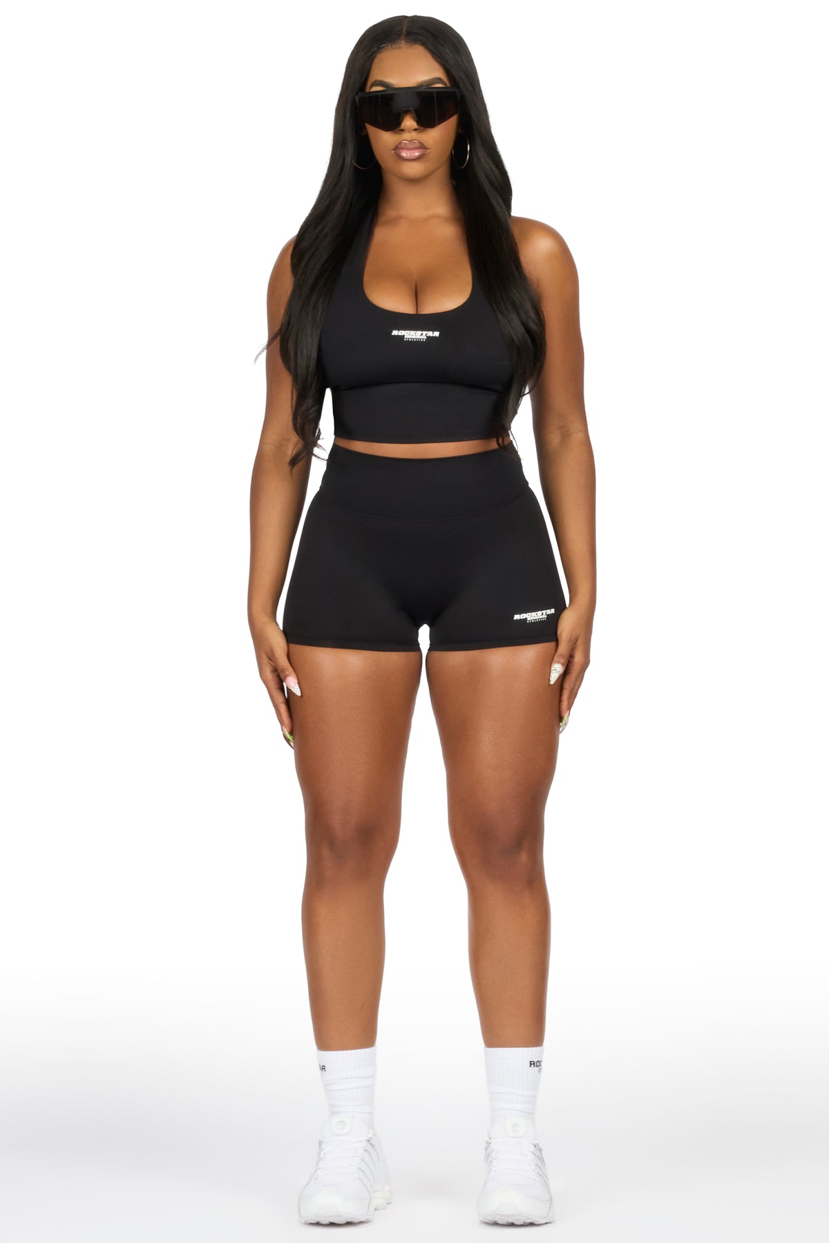 Delikia Black Halter Active Bike Short Set