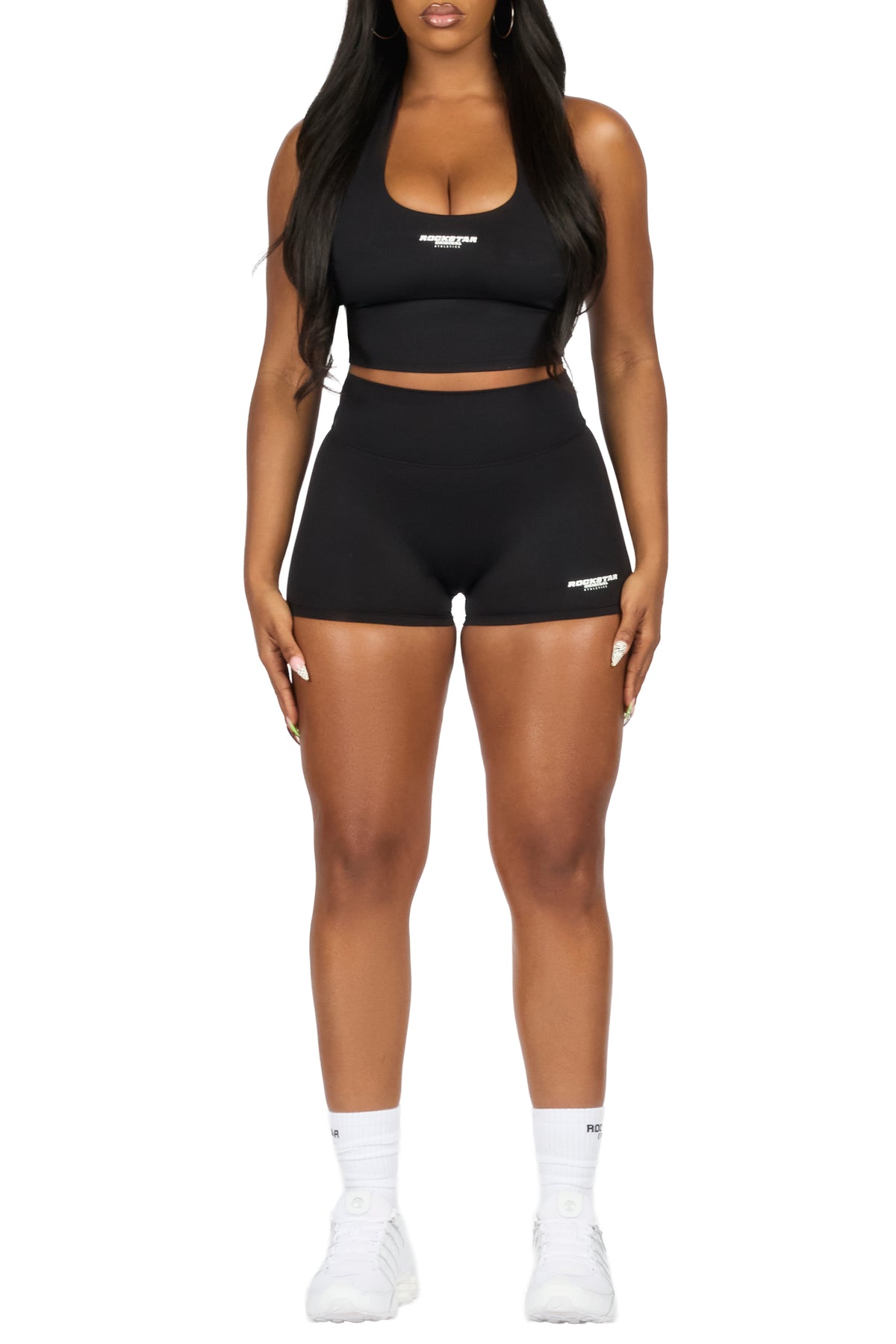 Delikia Black Halter Active Bike Short Set