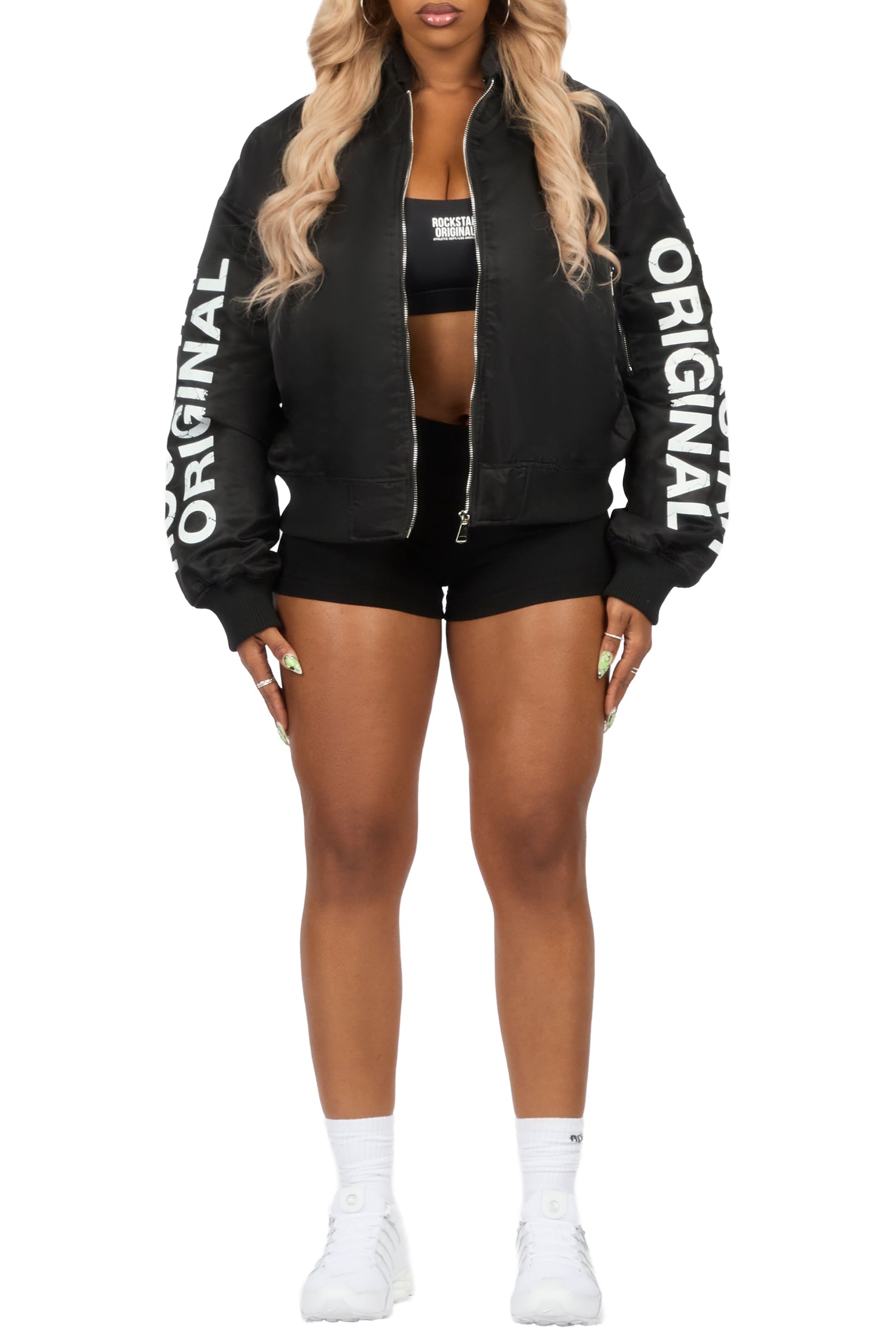 Genneine Black Bomber Jacket