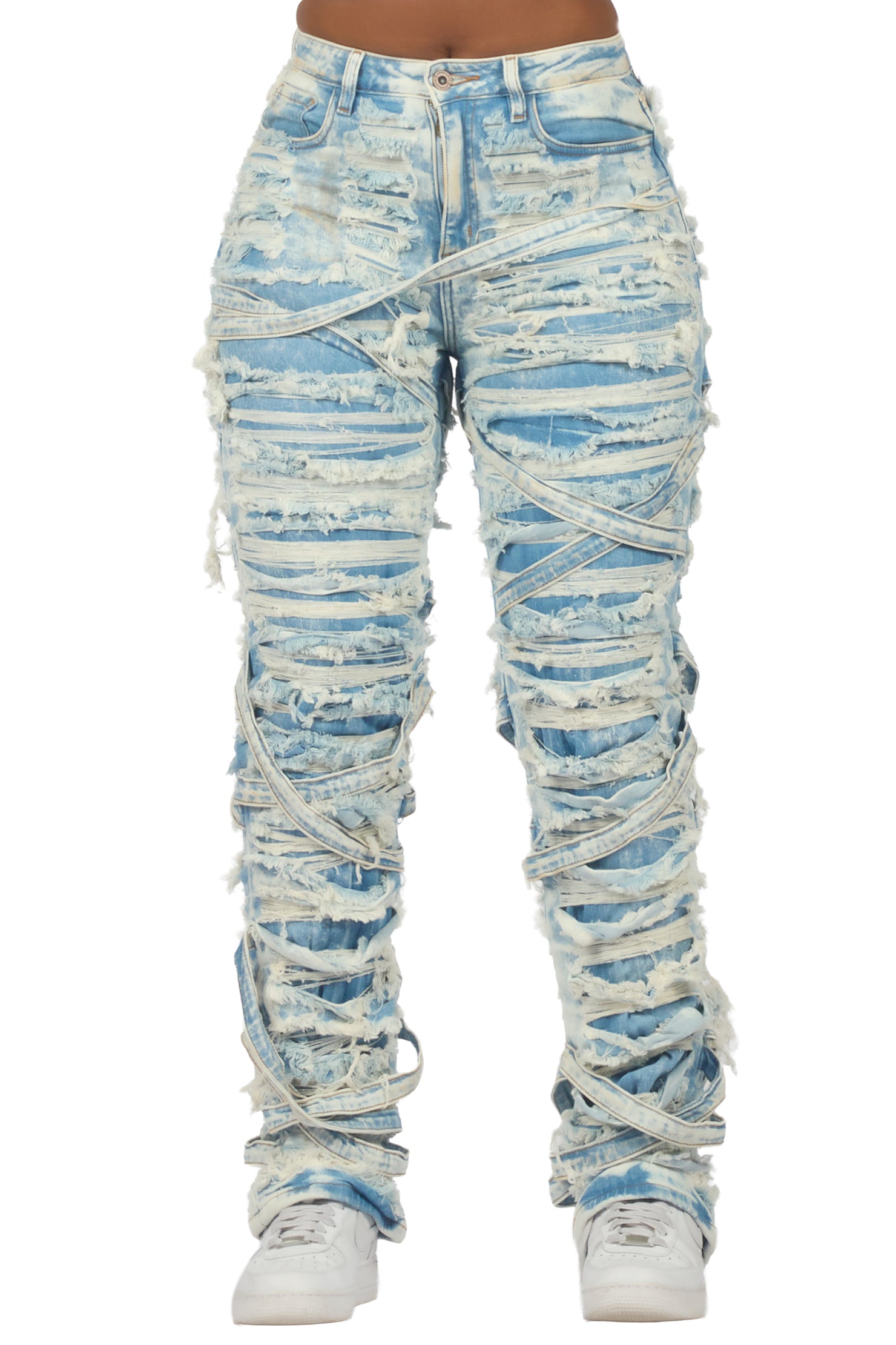 Kelia Light Wash Distressed Jean