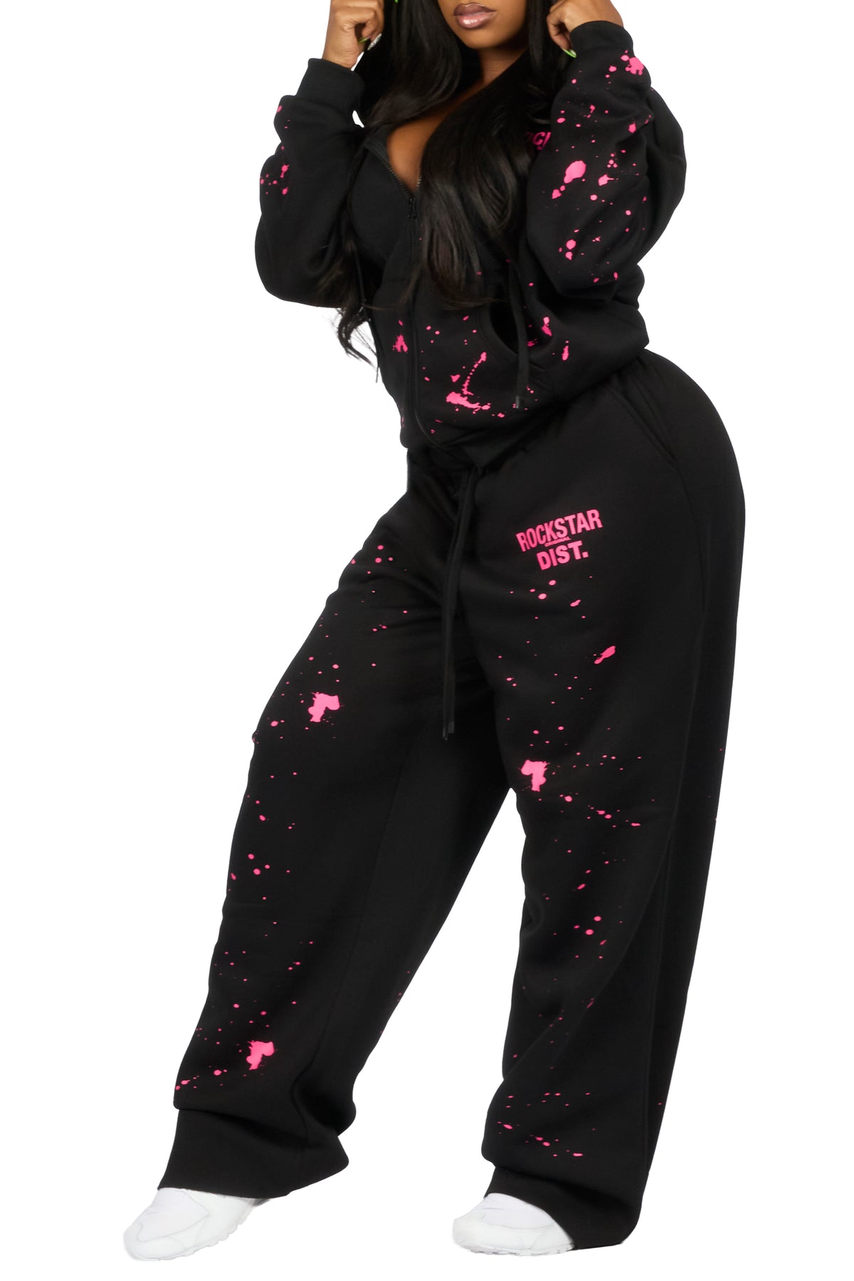 Halloway Black/ Pink  Painted Baggy Track Set