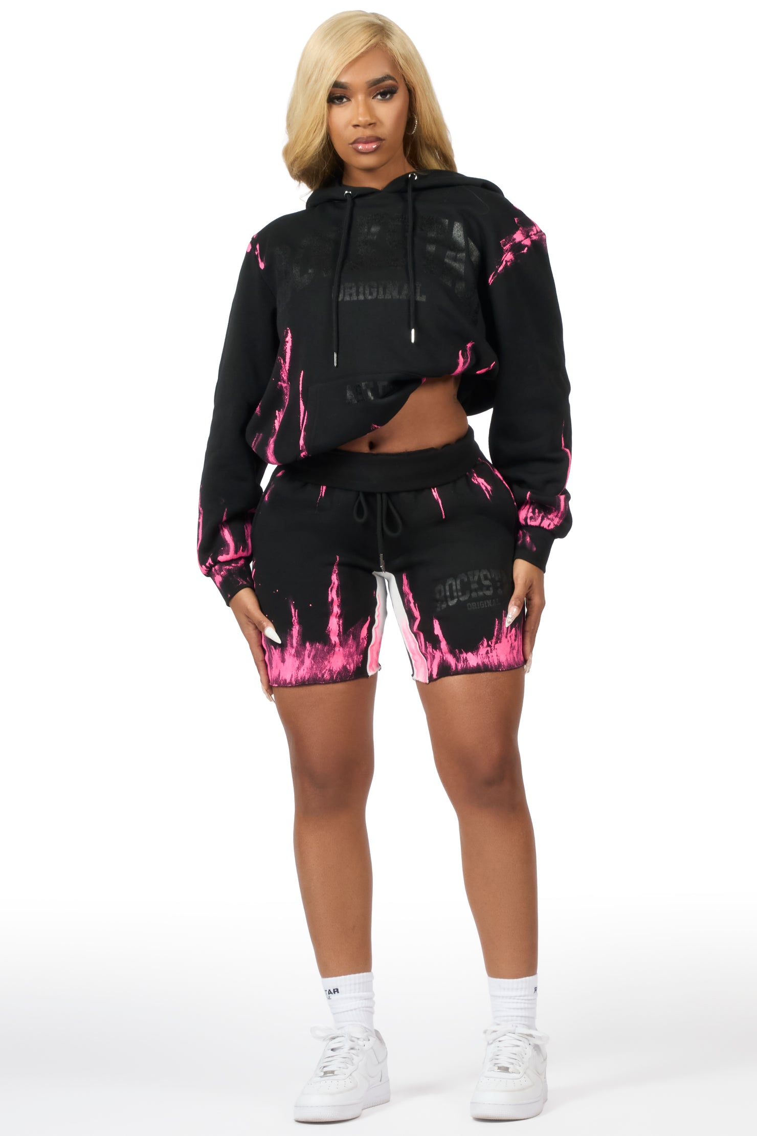 Cherysh Black Painted Short Set