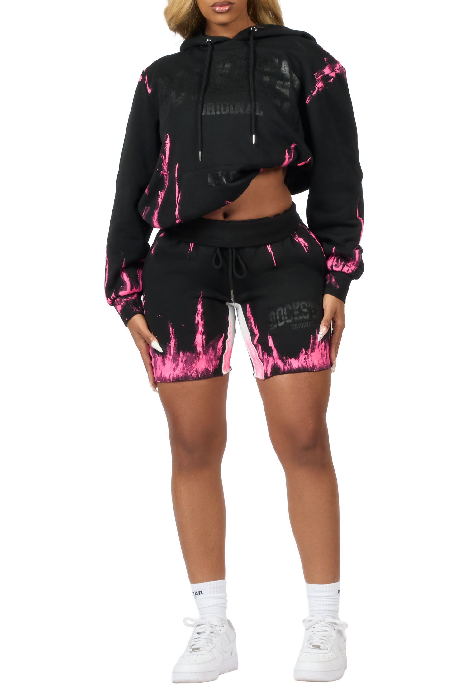 Cherysh Black Painted Short Set