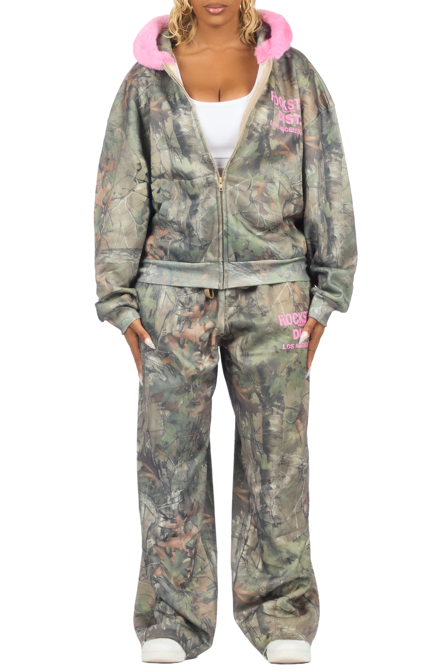 Shakeria Tree Camo Baggy Fit Track Set