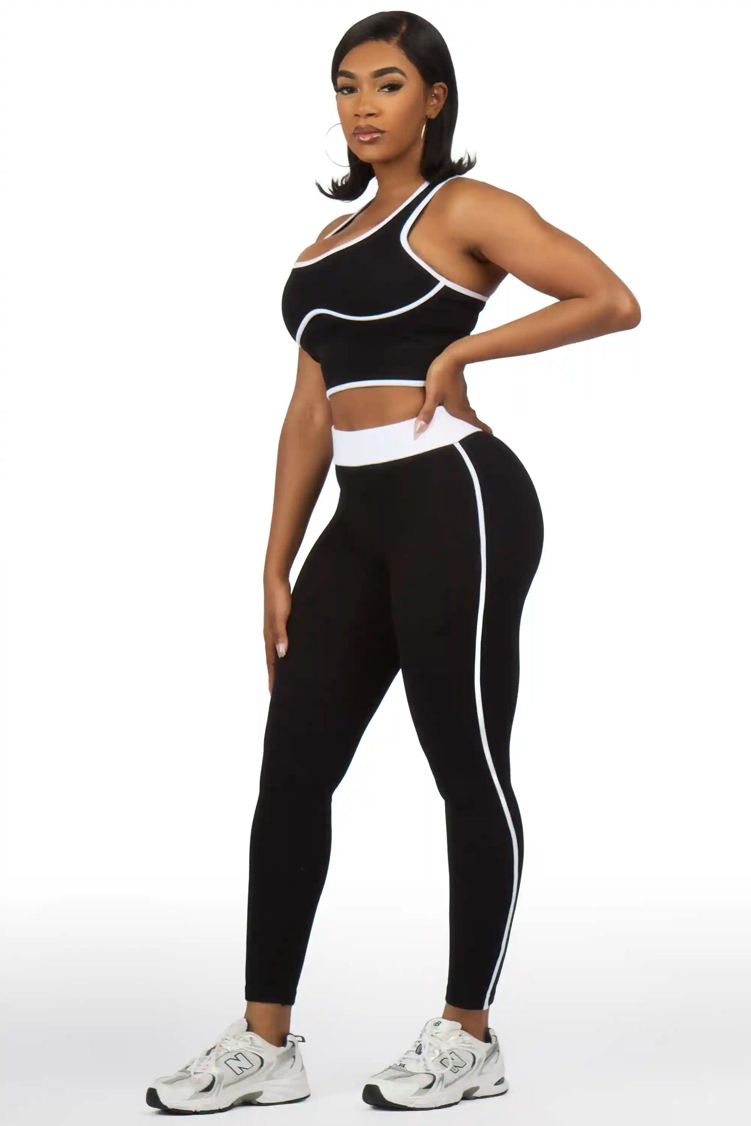 Shantavia Black Tank Active Legging Set