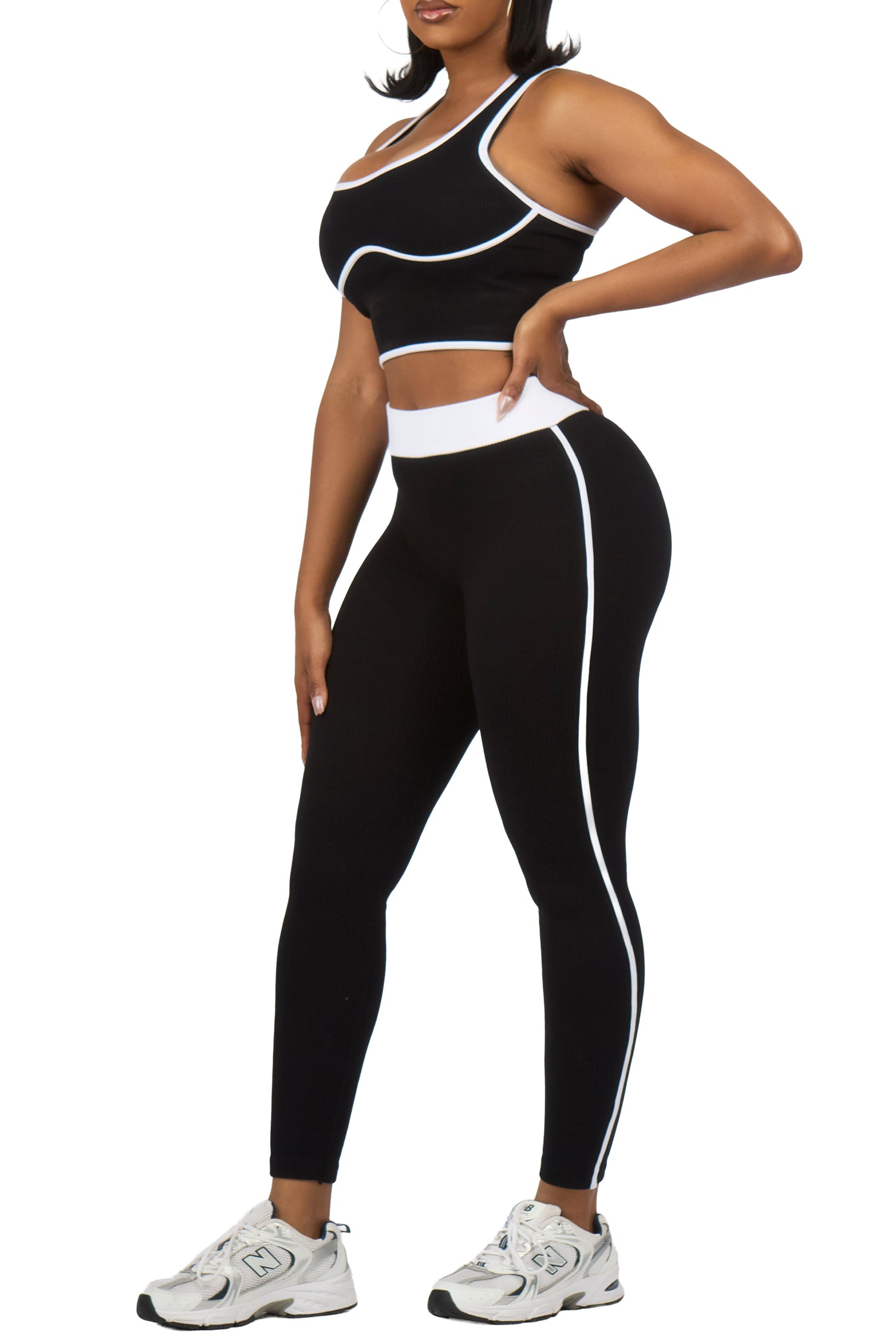 Shantavia Black Tank Active Legging Set