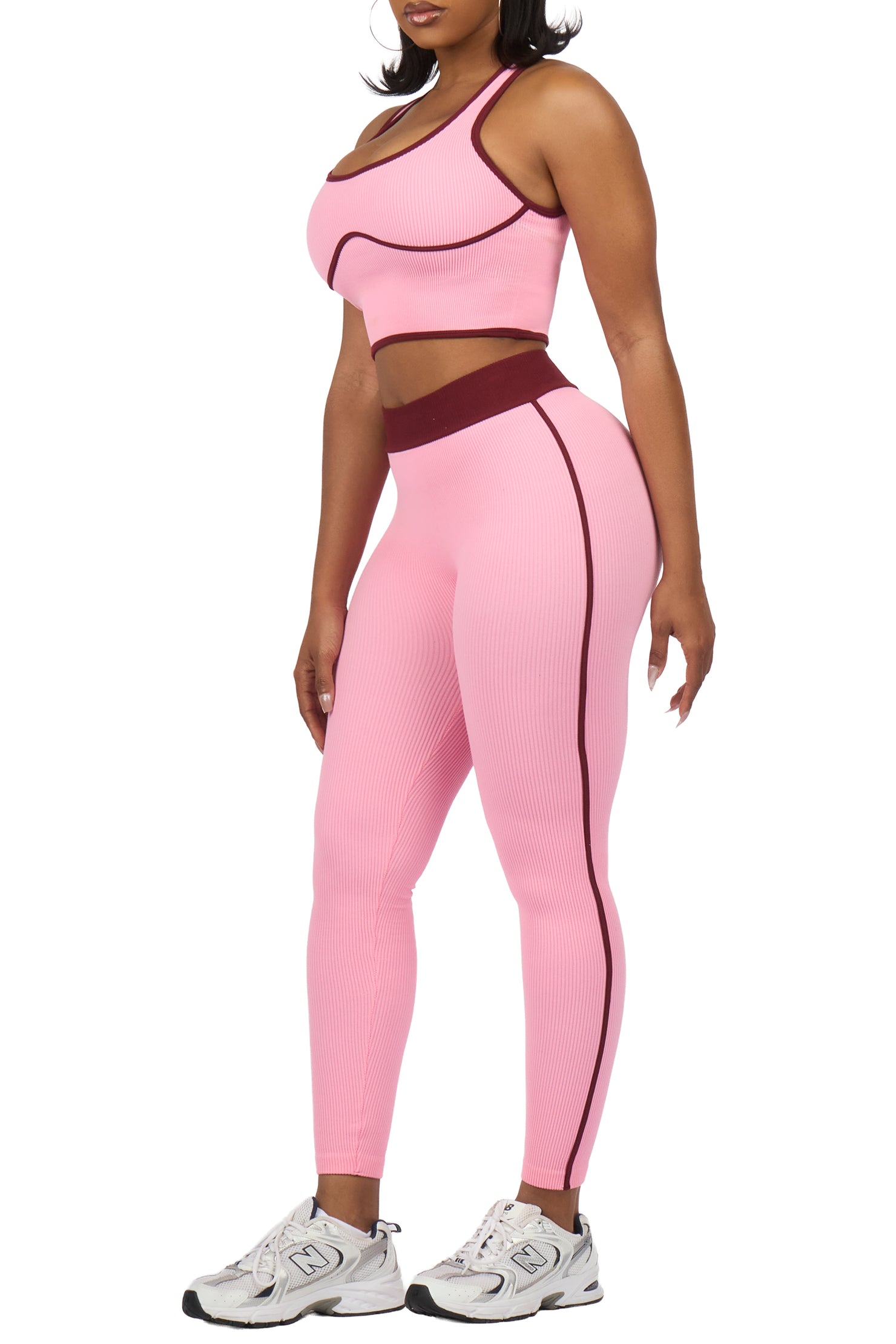 Shantavia Pink Tank Active Legging Set