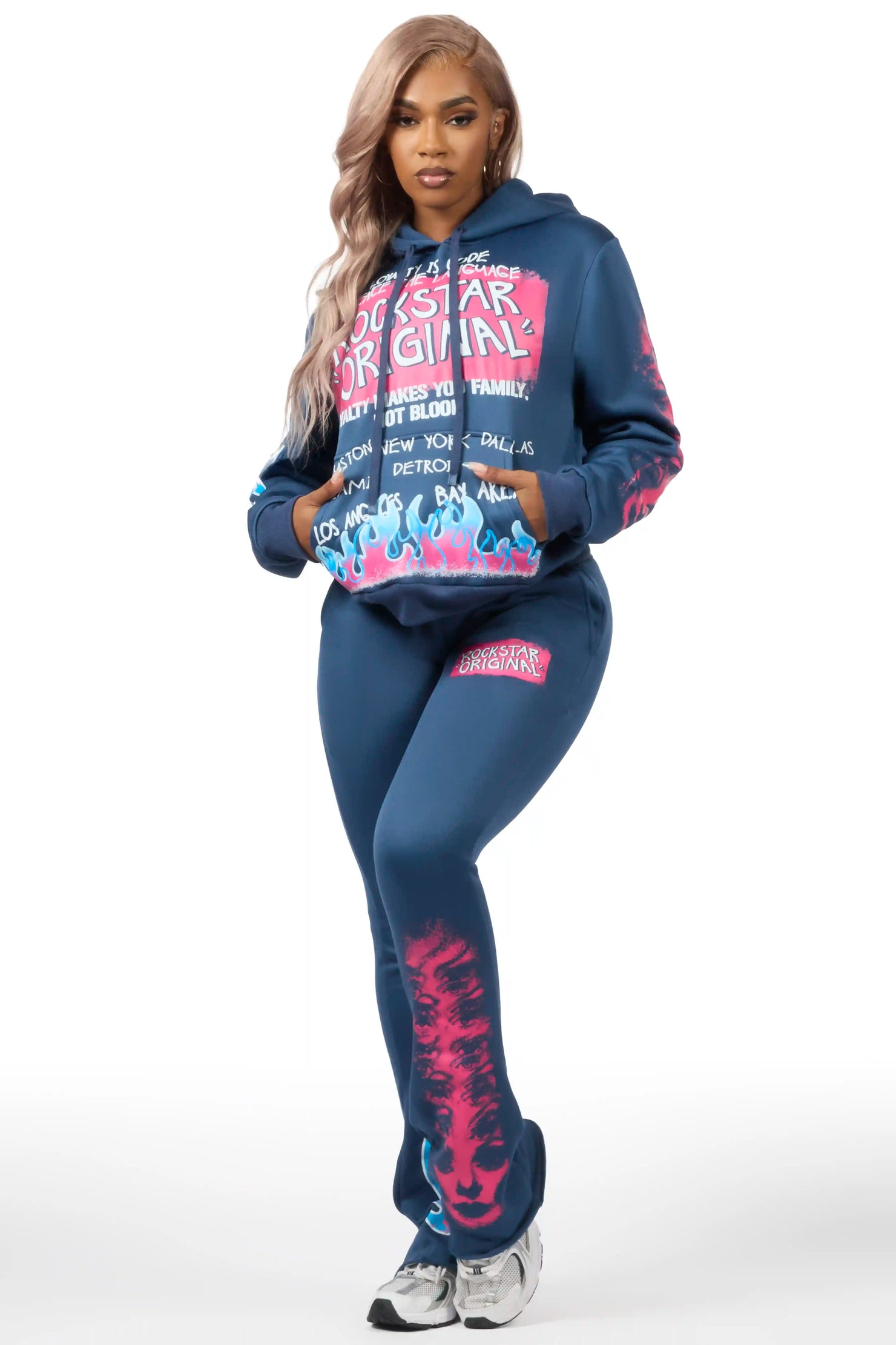 Marcey Navy Super Stacked Trackset