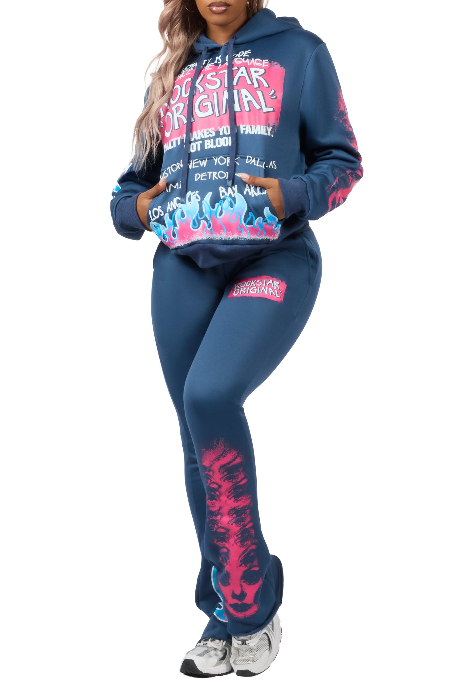 Marcey Navy Super Stacked Trackset
