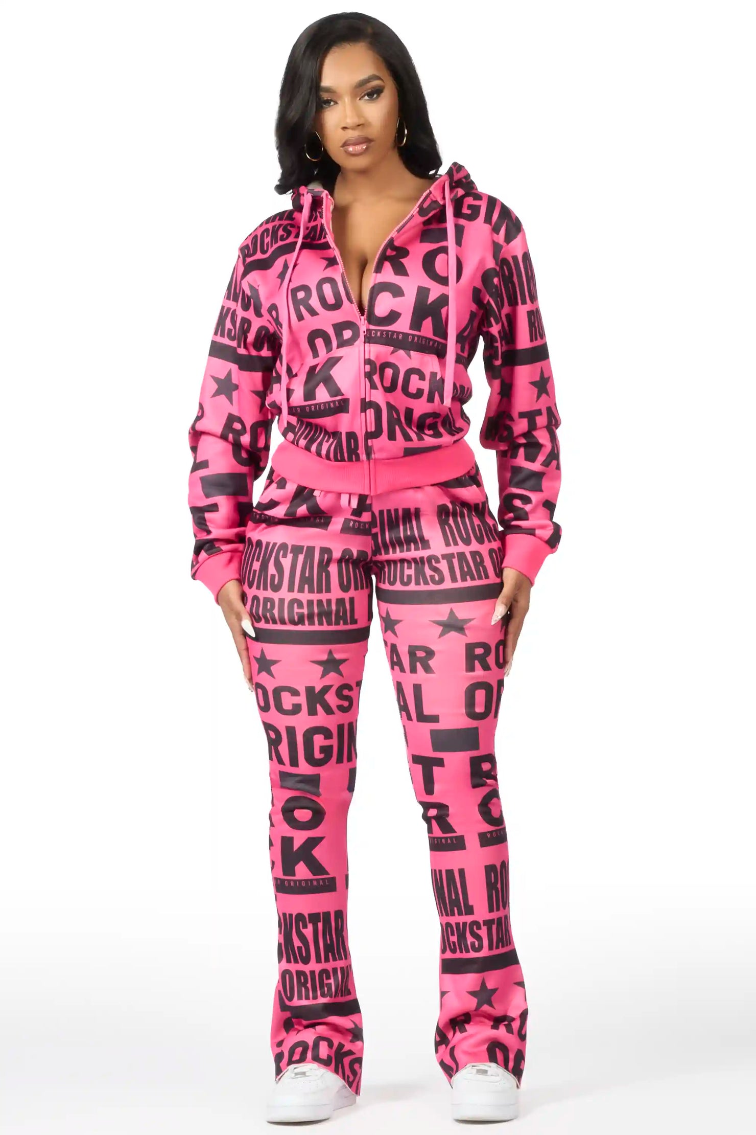 Rikelle Hot Pink Printed Track Set